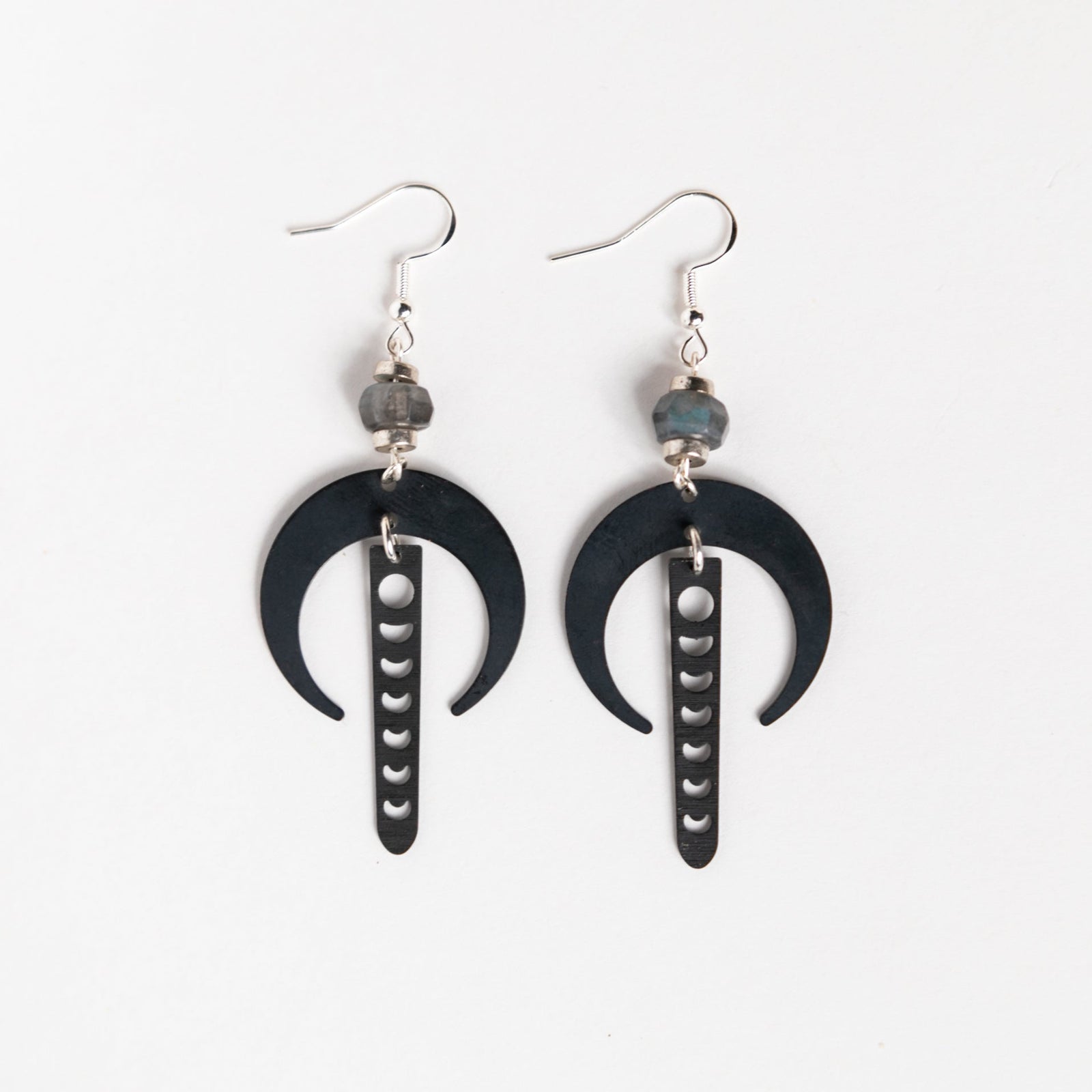 Black Lunar Eclipse Earrings