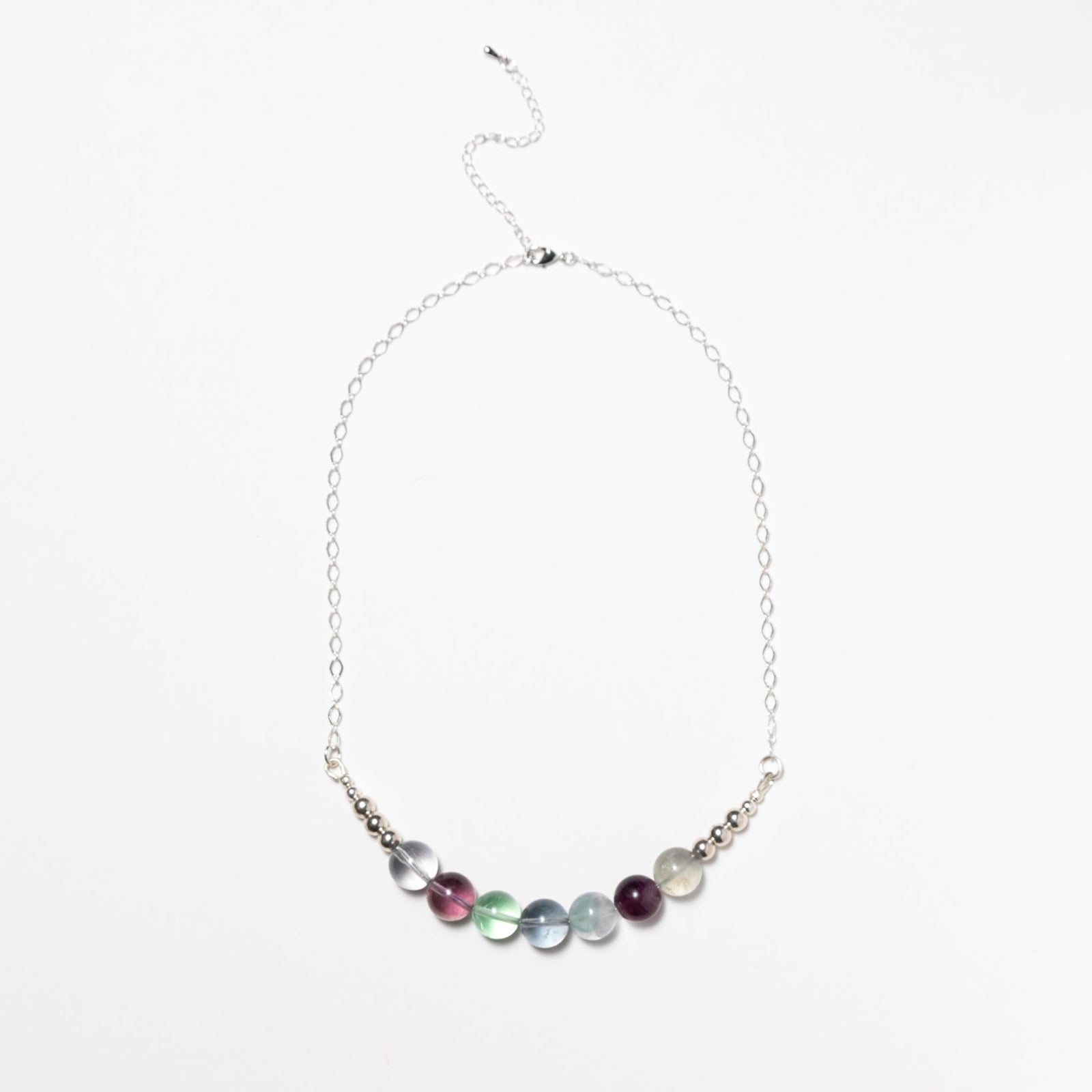 Rainbow Fluorite Bead Necklace