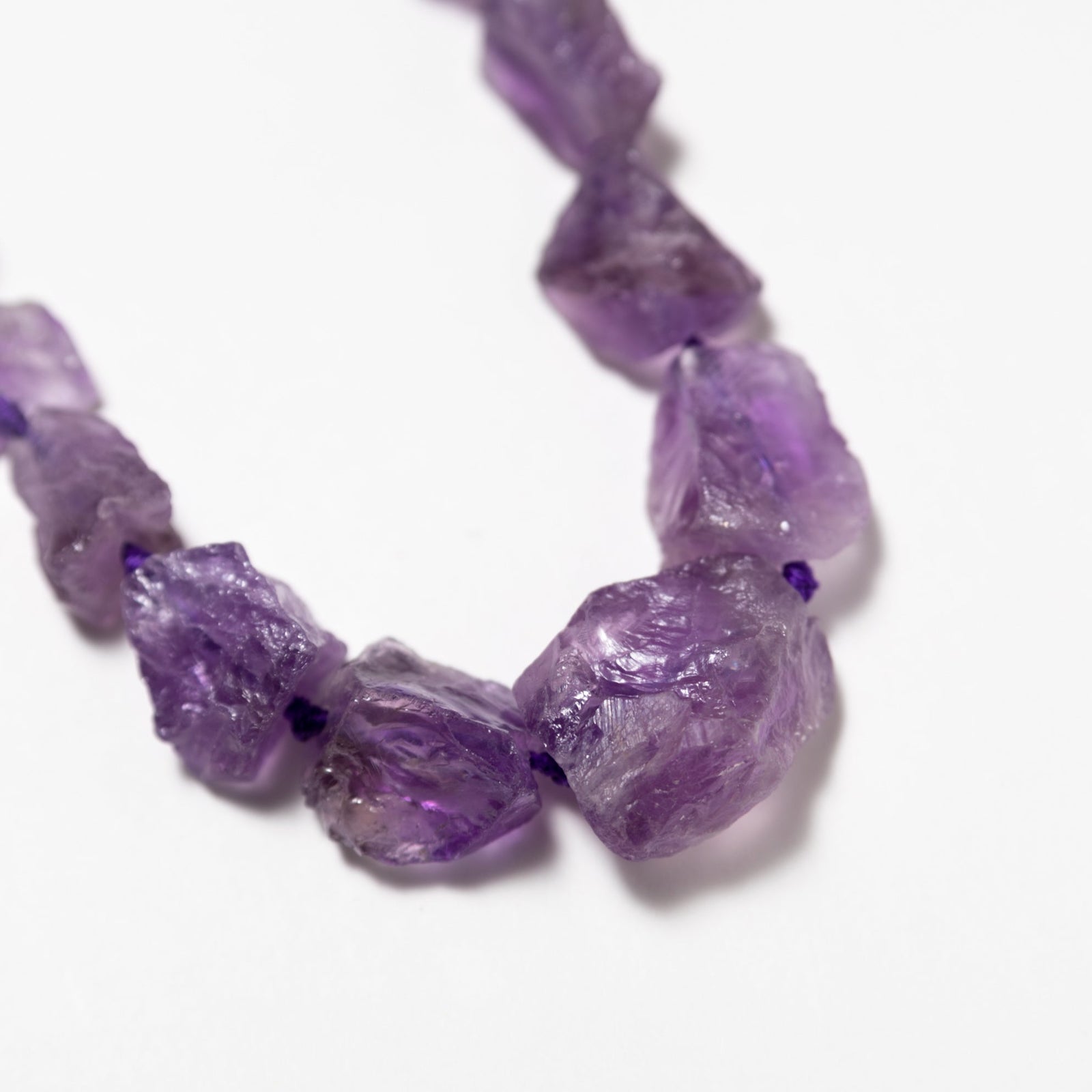 Raw Chunky Amethyst Necklace