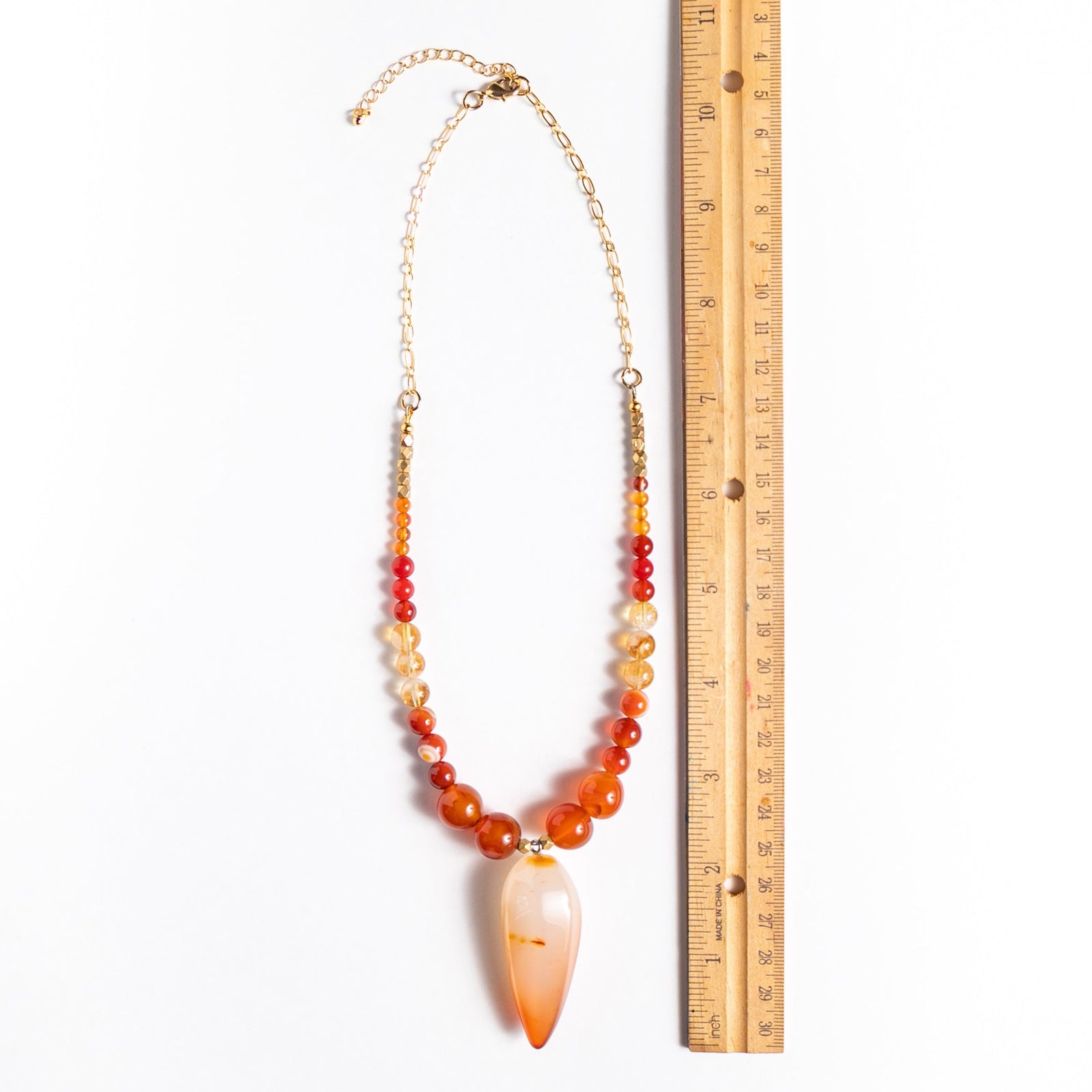 Carnelian Point Statement Necklace