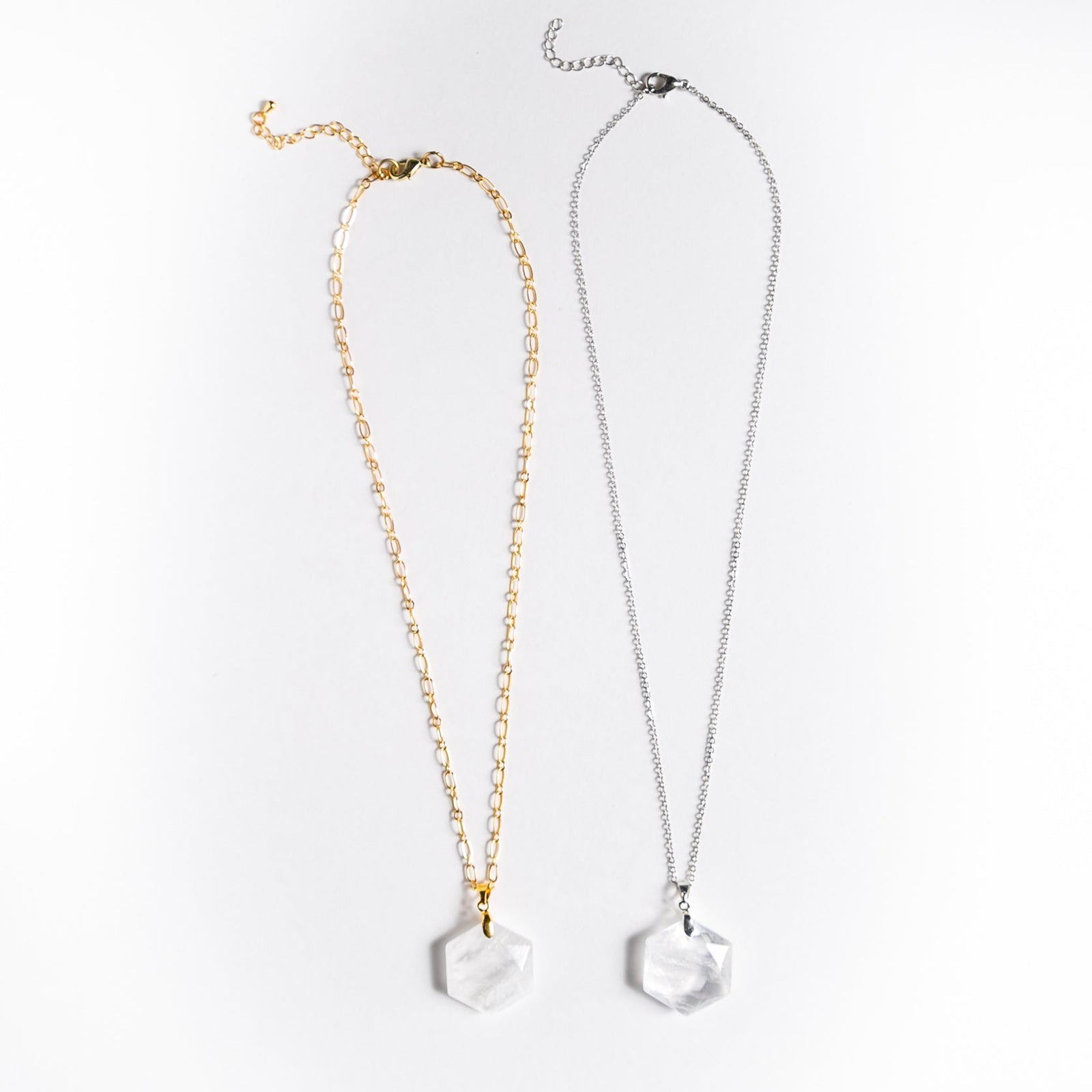 Quartz Crystal Hex Necklace