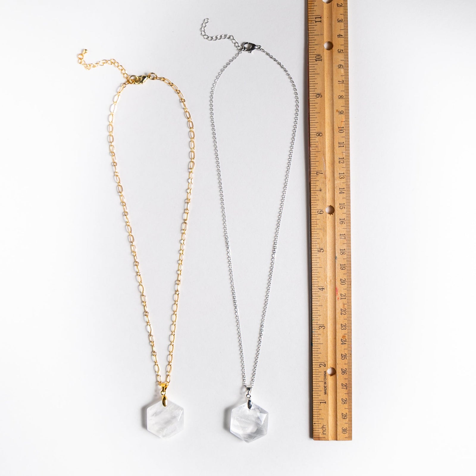Quartz Crystal Hex Necklace