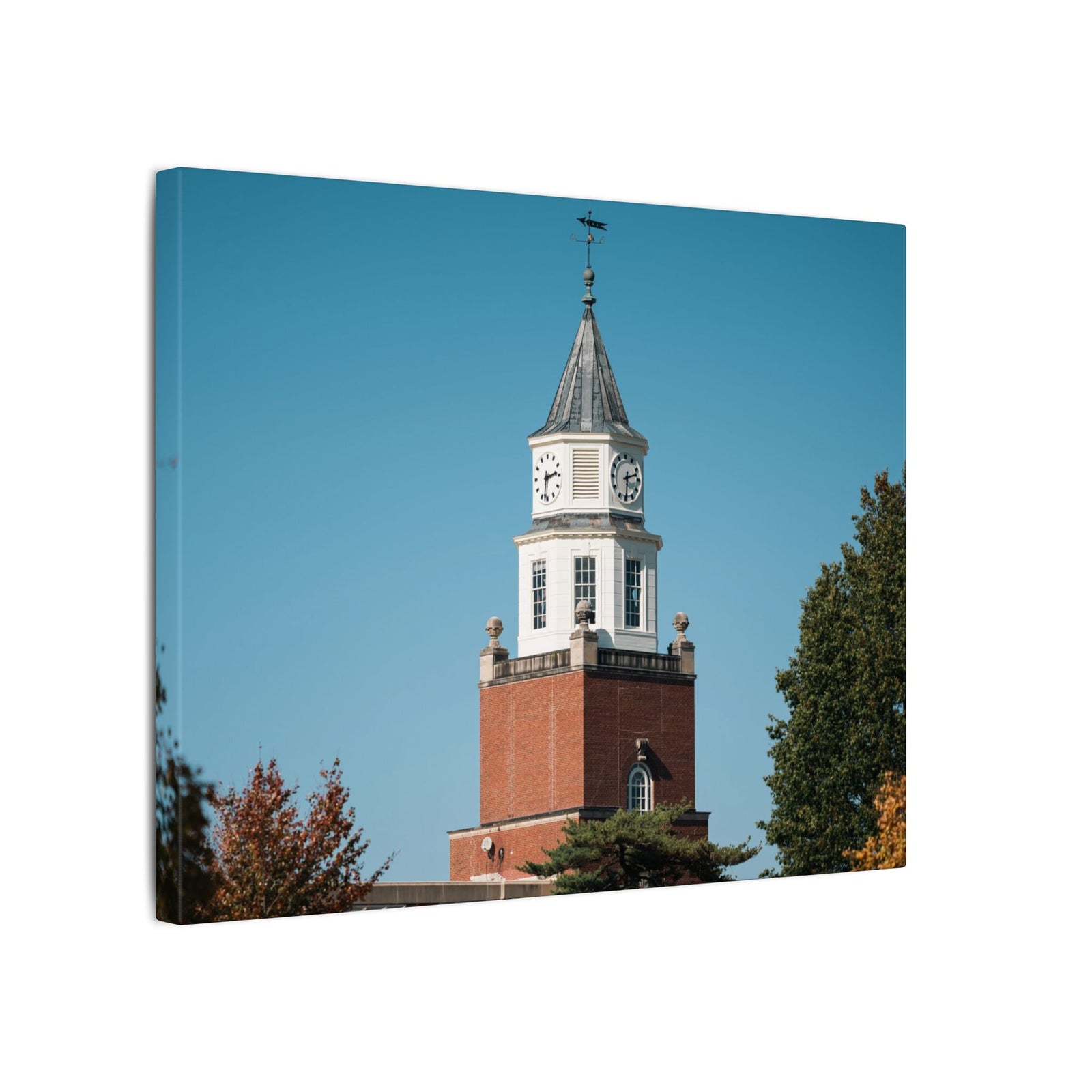 Print of Pullium Clock Tower on SIU Campus