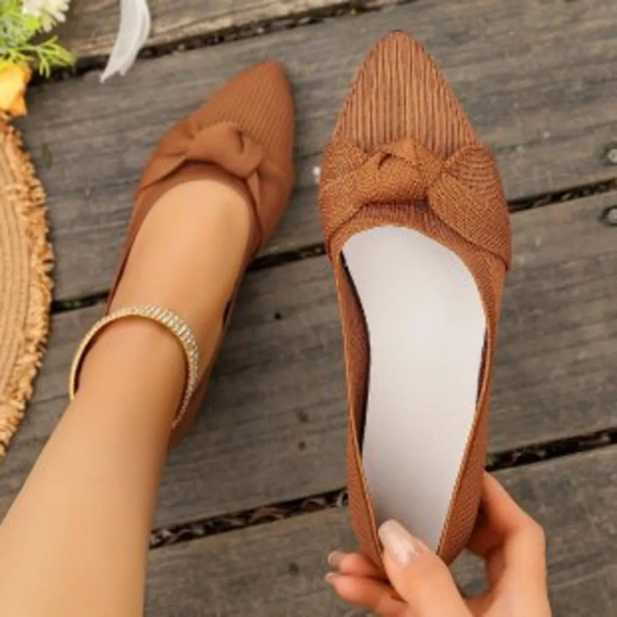 Point Toe Flats Slip-Ons