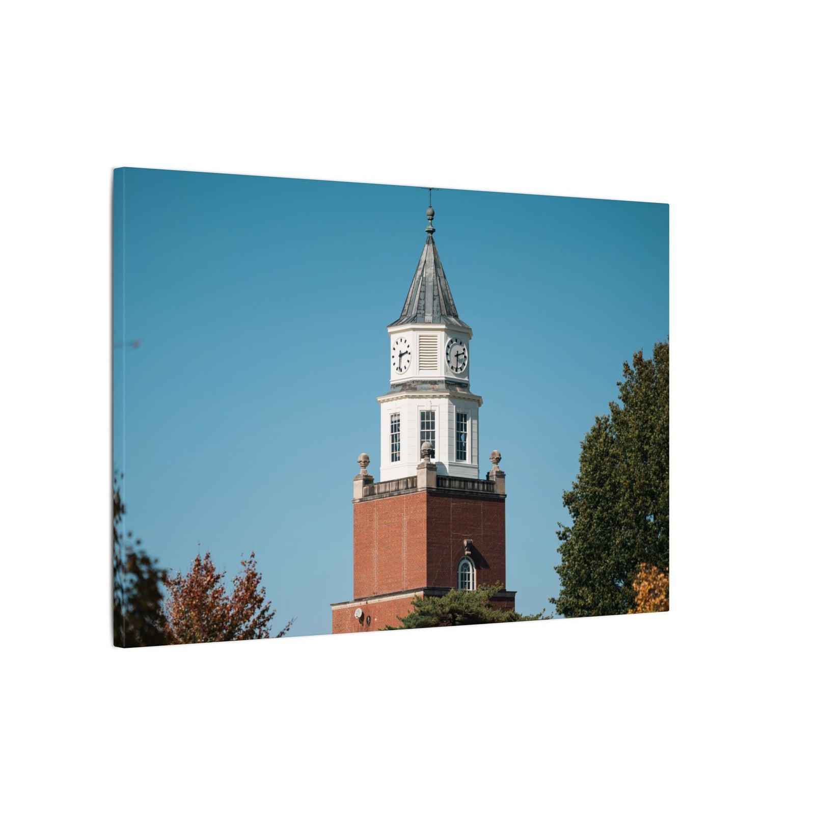 Print of Pullium Clock Tower on SIU Campus