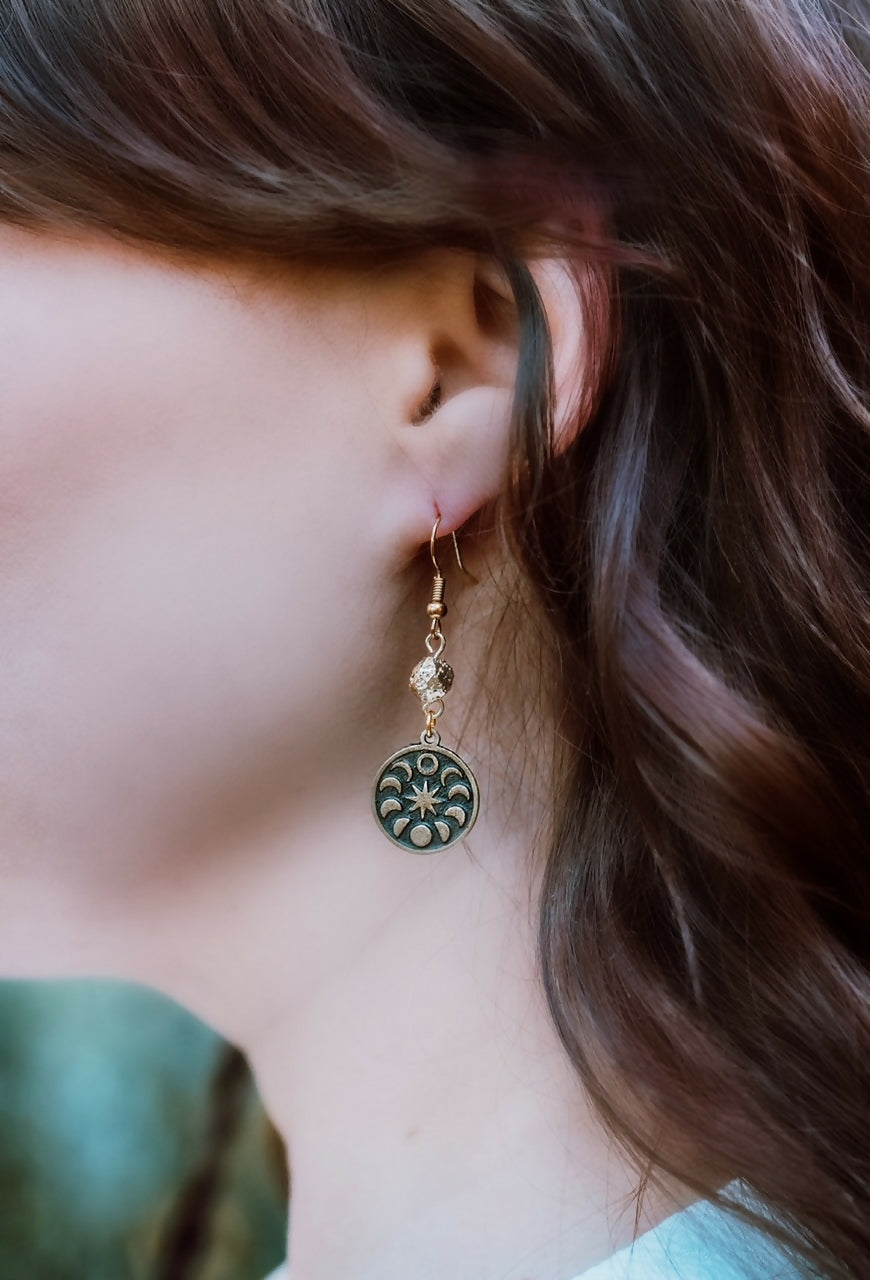 Solar Eclipse in the Round Earrings