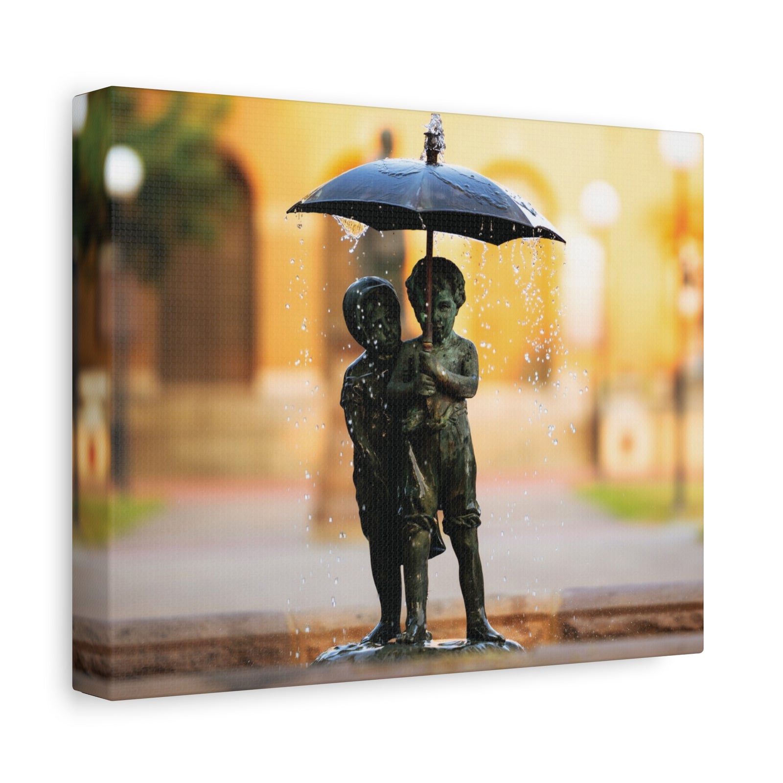 Print of Paul & Virginia Statue in front of Shryock Auditorium