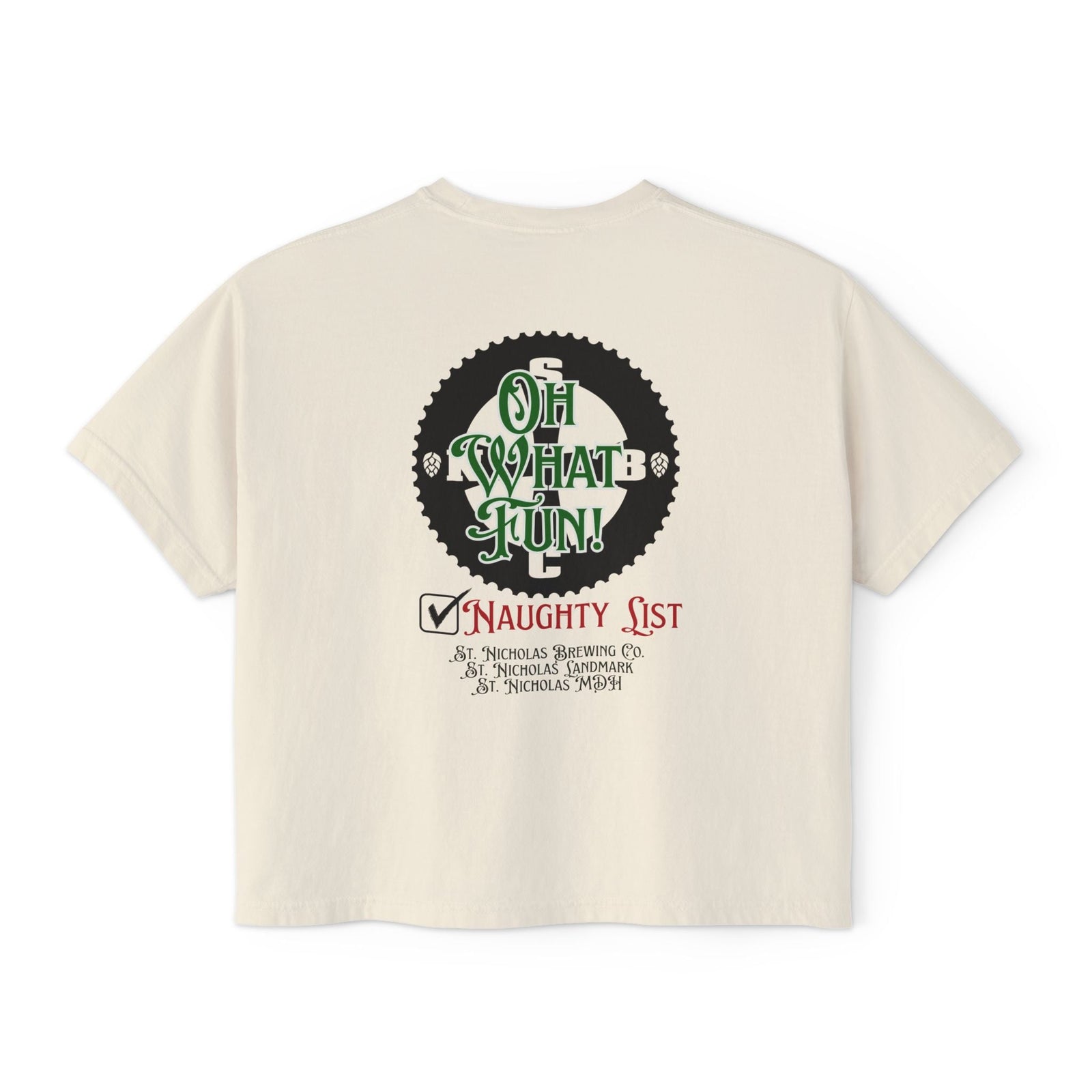 "Oh What Fun!" Naughty List Women's Boxy T-Shirt