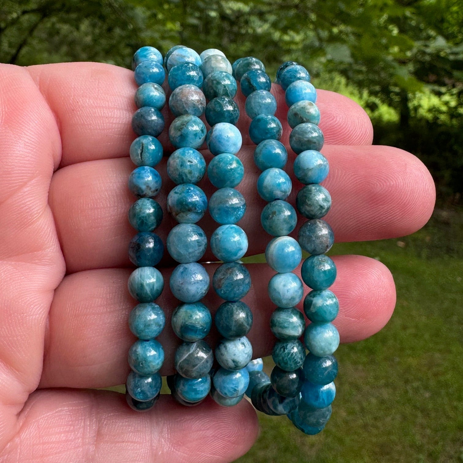 Apatite Gemstone Stretch Bracelet