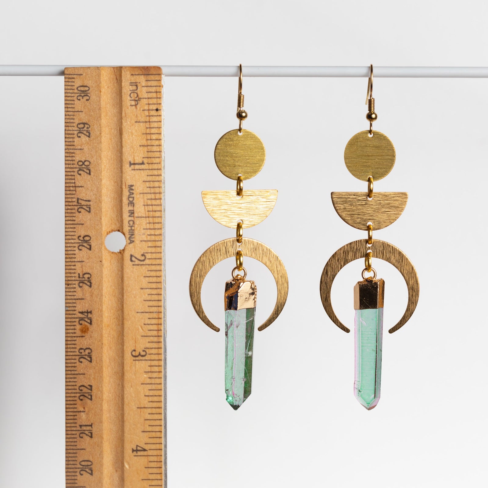 Aura Crystal Lunar Totem Earrings