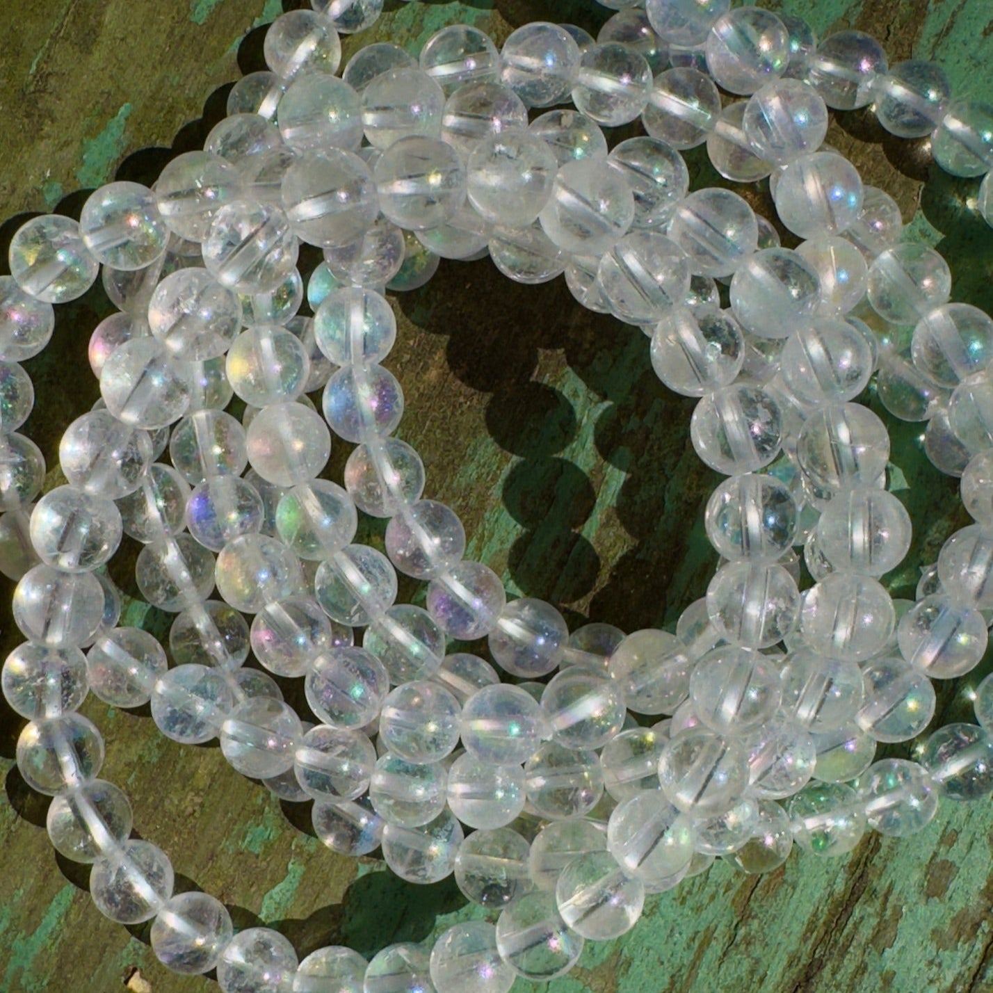 Aura Quartz Stretch Bracelet - 6mm Gemstone