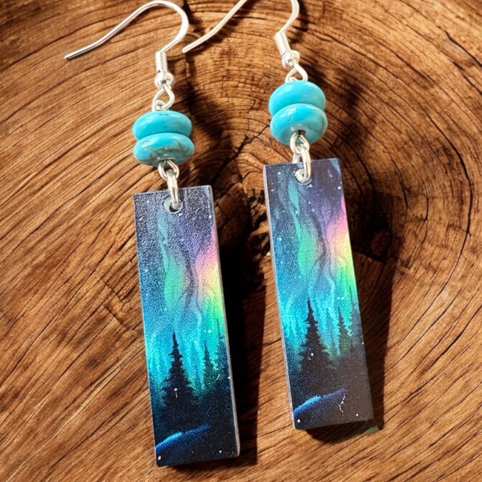 Aurora Borealis Earrings – Handcrafted Jewelry Inspired by Northern Lights by Kinley Jewelry