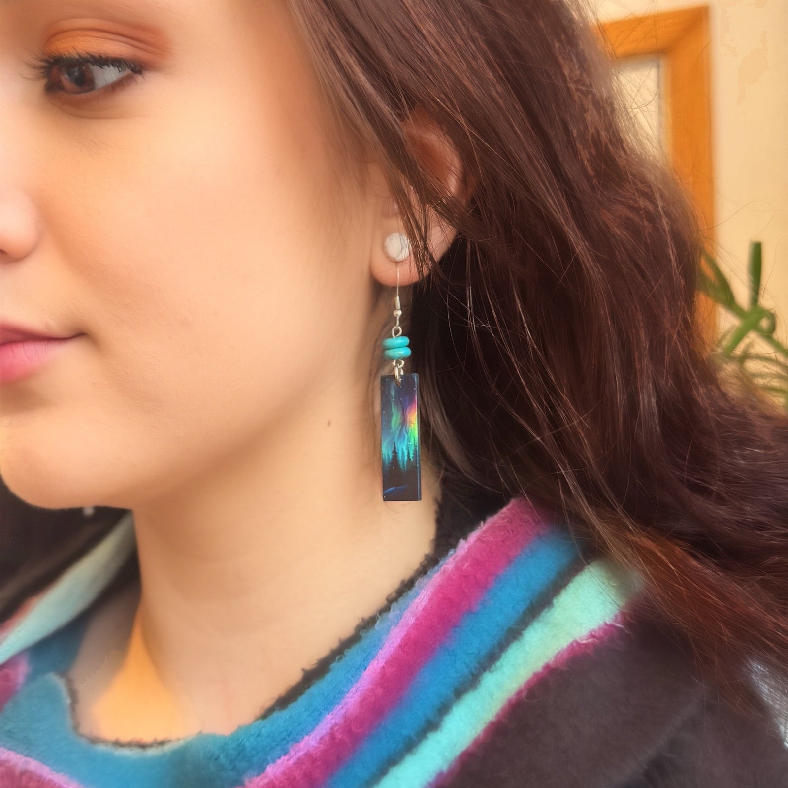 Aurora Borealis Earrings – Handcrafted Jewelry Inspired by Northern Lights by Kinley Jewelry