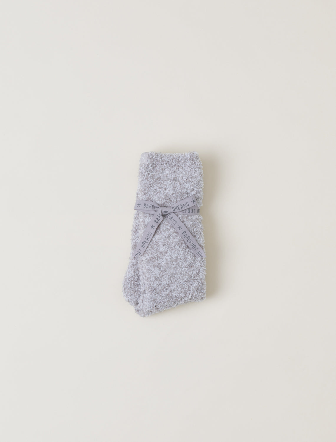CozyChic® Heathered Socks-- Oyster/White