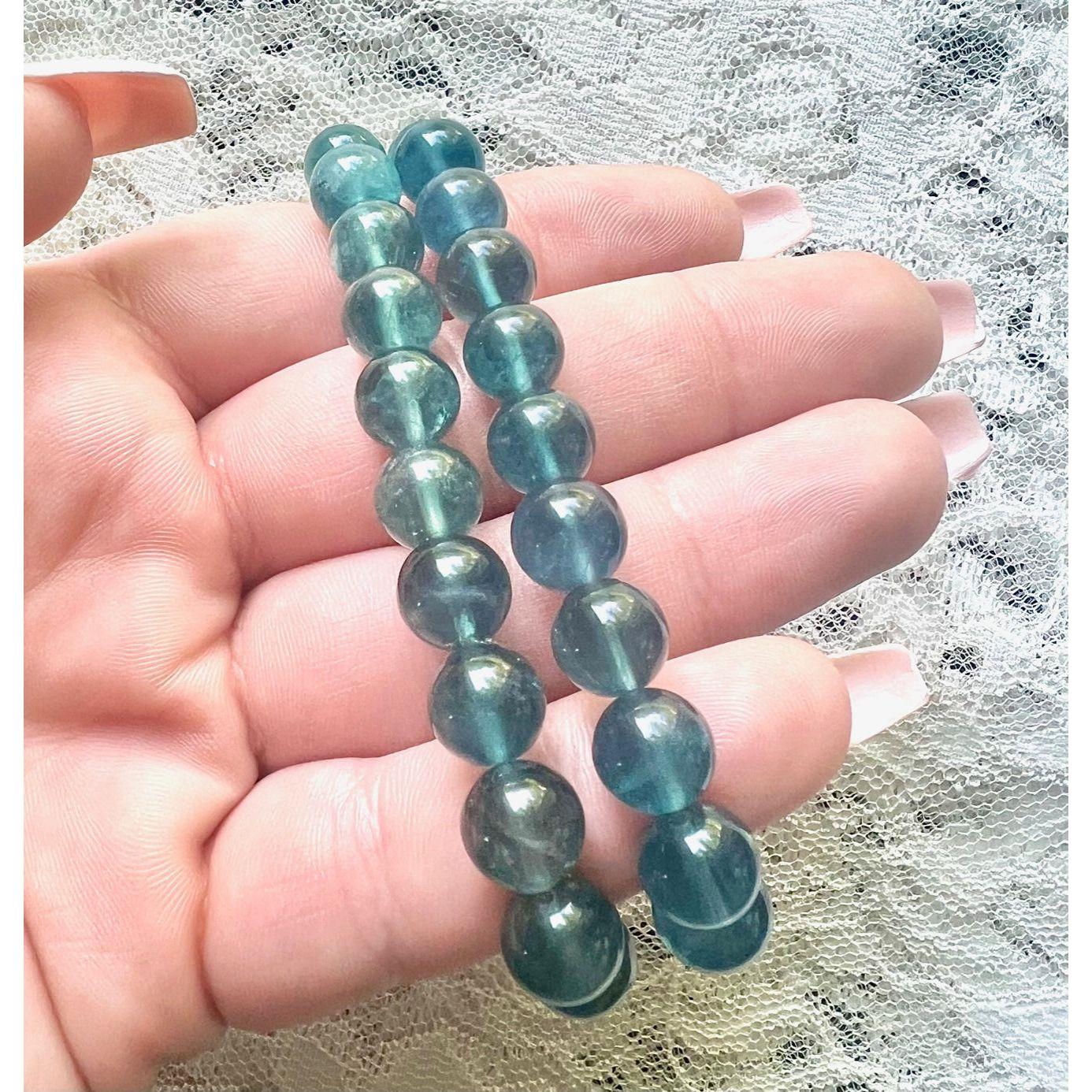 Blue Fluorite Stretch Bracelets – Winter Blues Collection by Kinley Jewelry