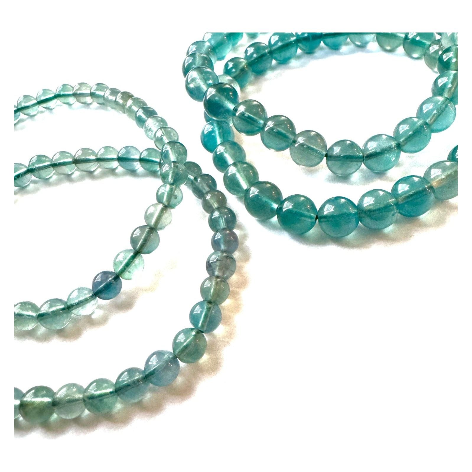 Blue Fluorite Stretch Bracelets – Winter Blues Collection by Kinley Jewelry