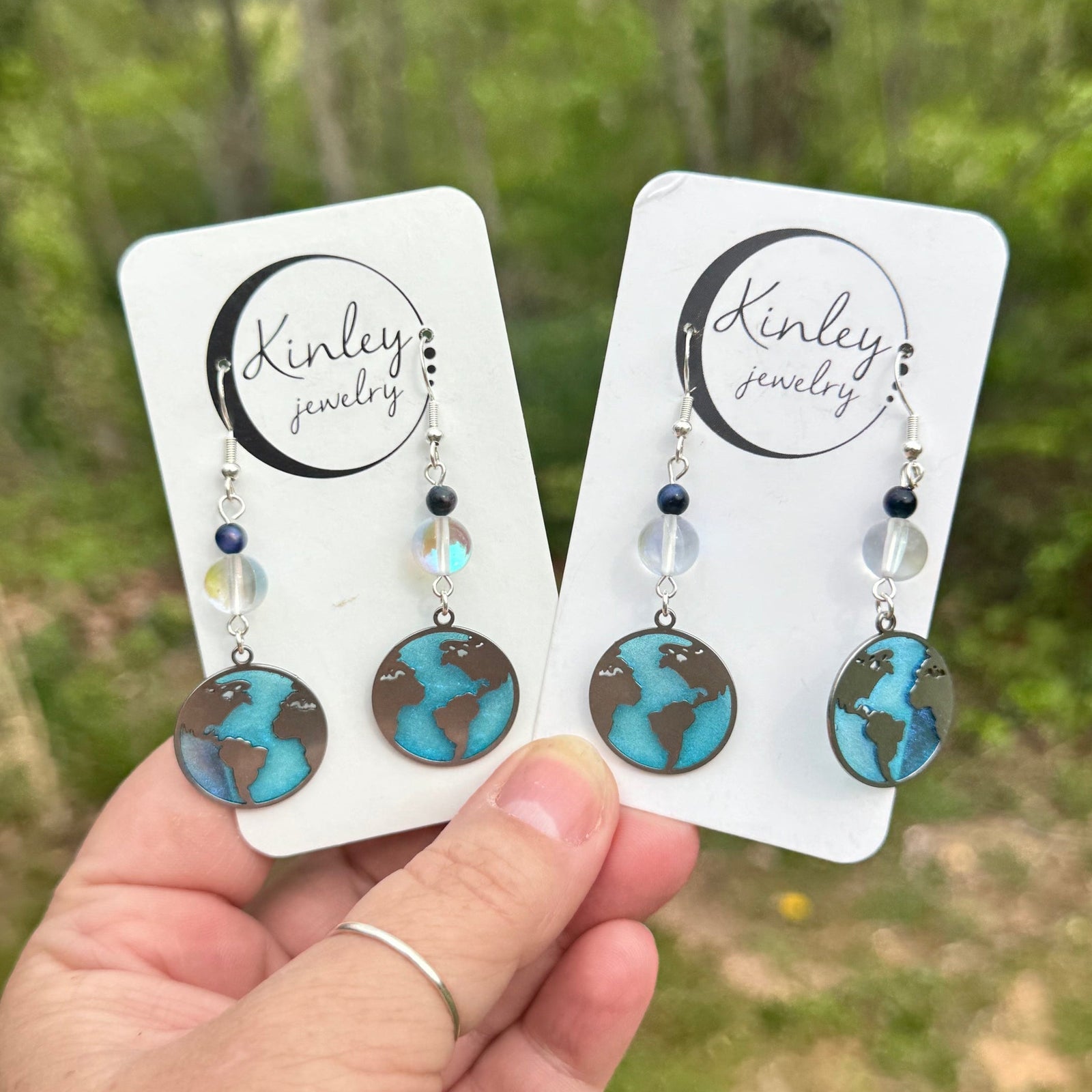 Blue Planet Mother Earth Earrings