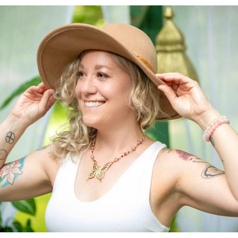 Art Nouveau Butterfly Fairy Necklace