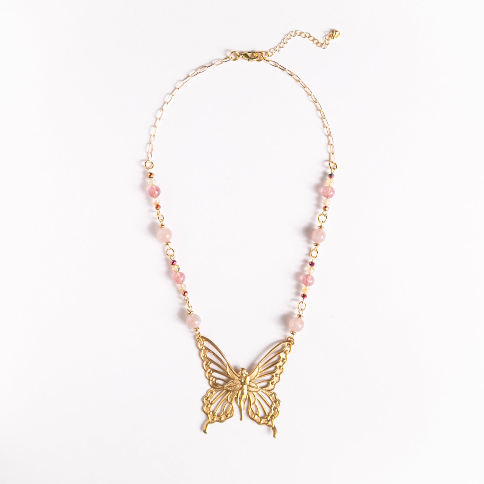 Art Nouveau Butterfly Fairy Necklace
