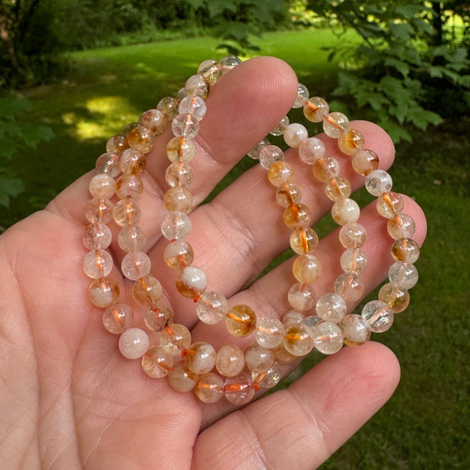 Citrine Gemstone Stretch Bracelet