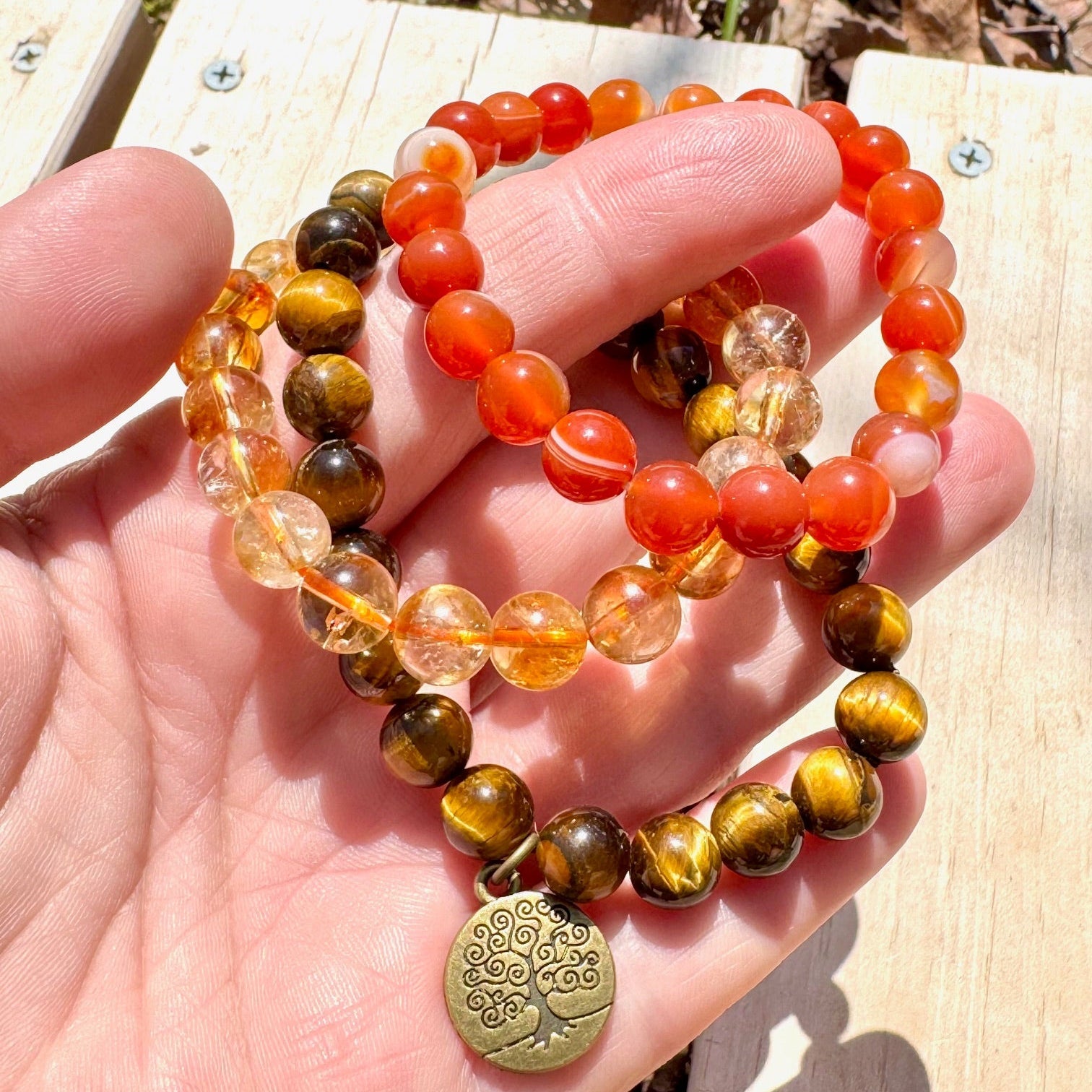 Earth Energy Gemstone Bracelets - 8mm Gemstones