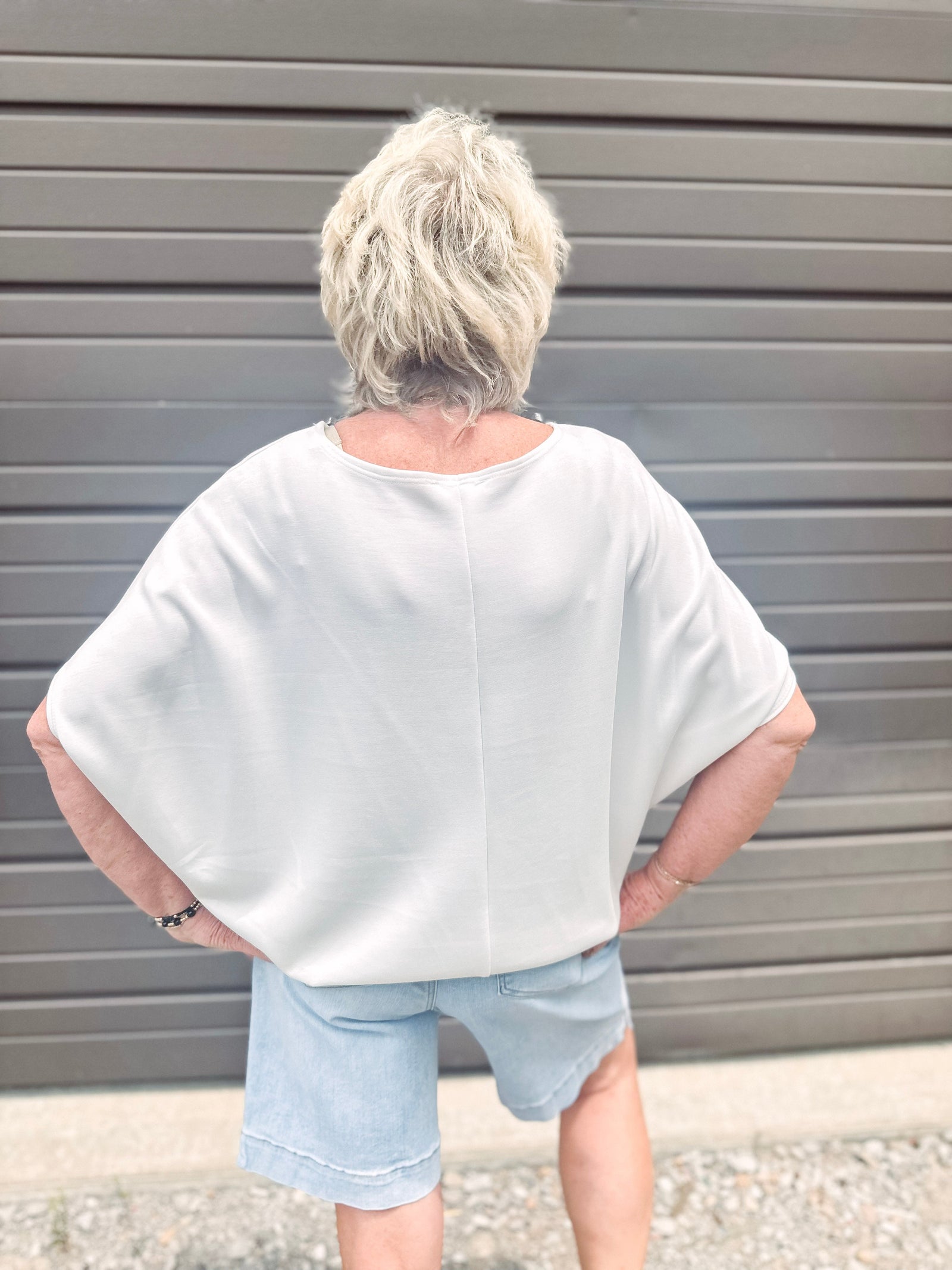 South of Broad Modal Dolman Sleeve Top-- White