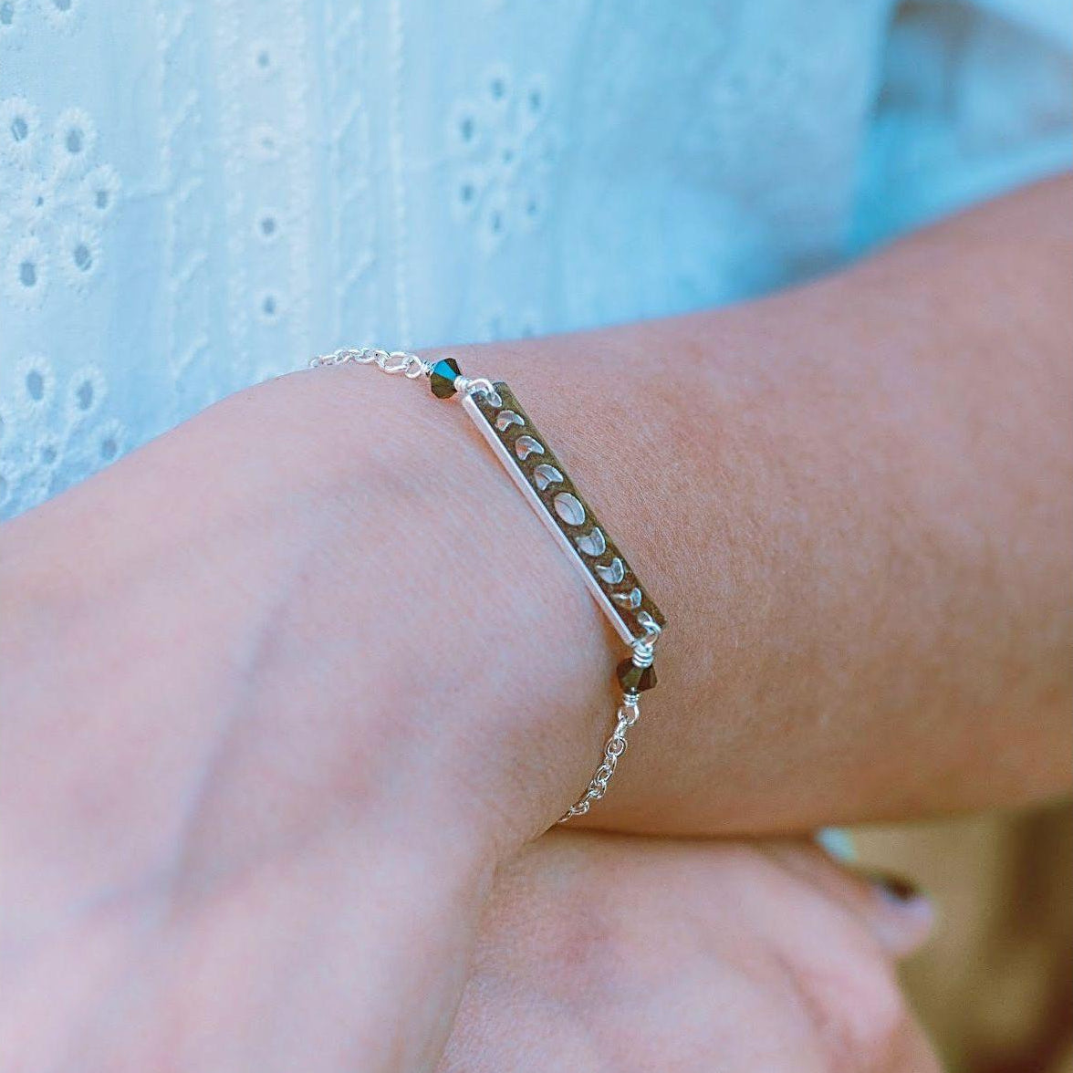 Lunar Phases Bar Bracelet