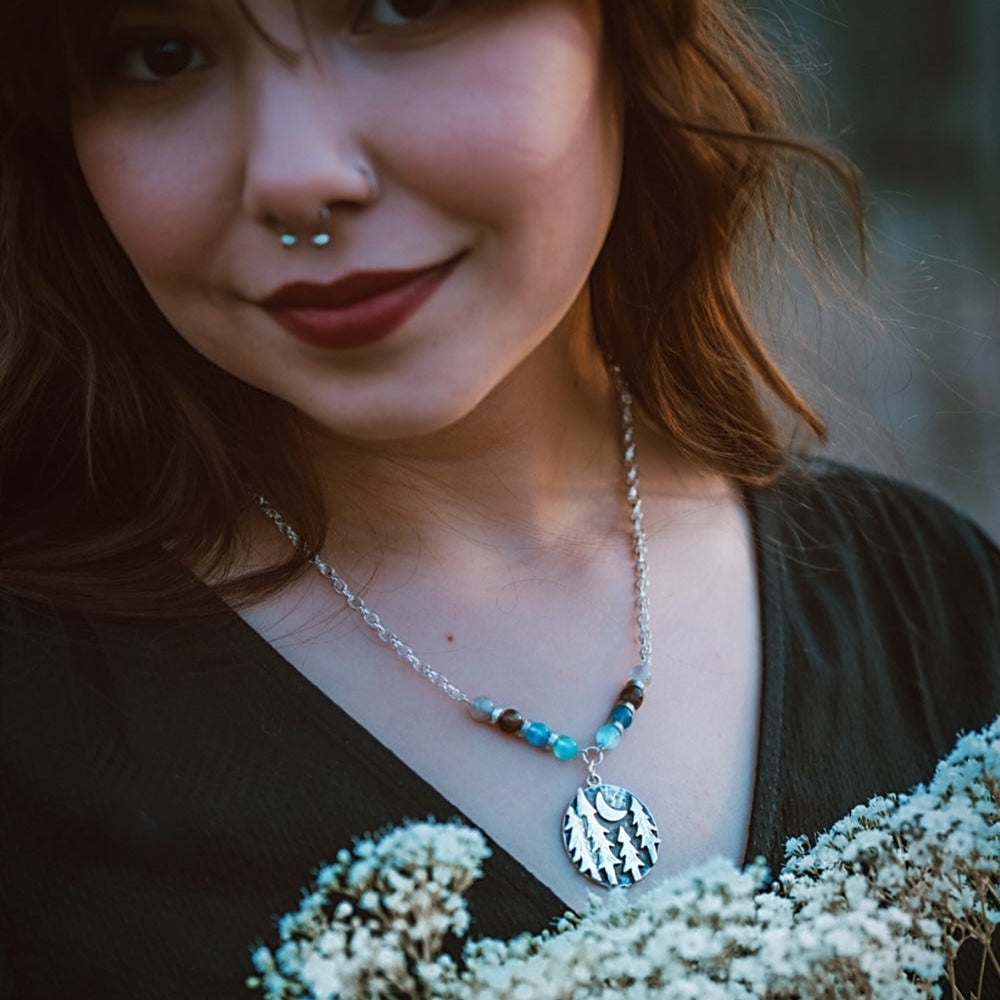 Moonlit Forest Pendant Necklace