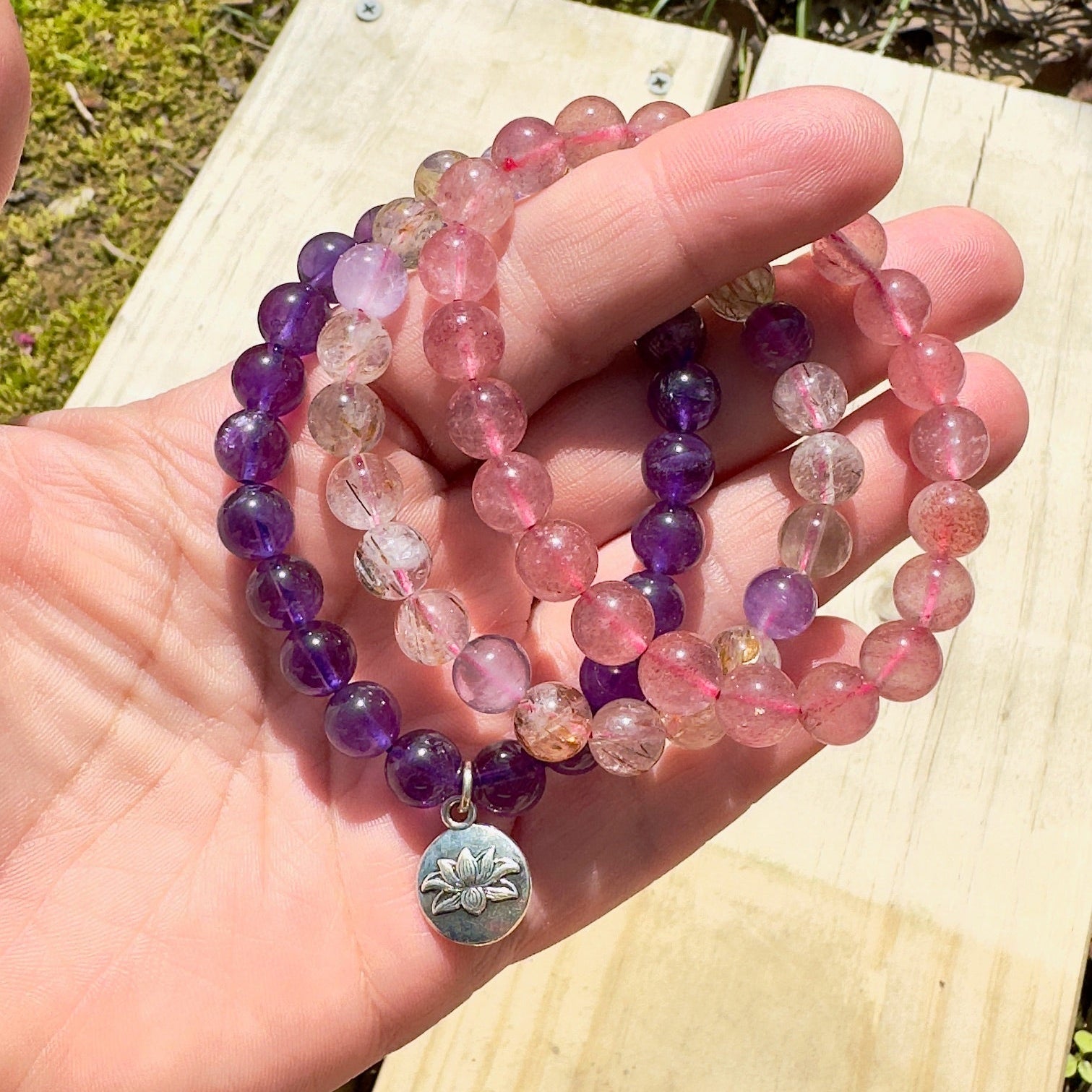 Women's Intuition Set of 3 Gemstone Bracelets - 8mm Gemstones