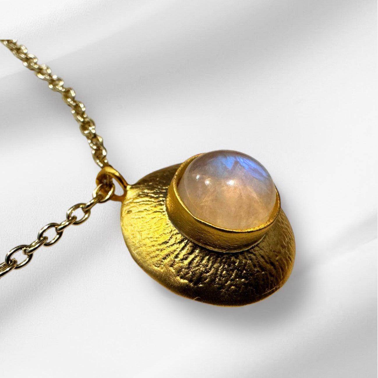Moonstone Medallion Necklace