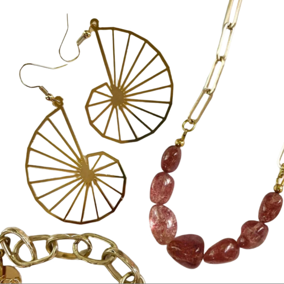 Nautilus Spiral Earrings in Gold