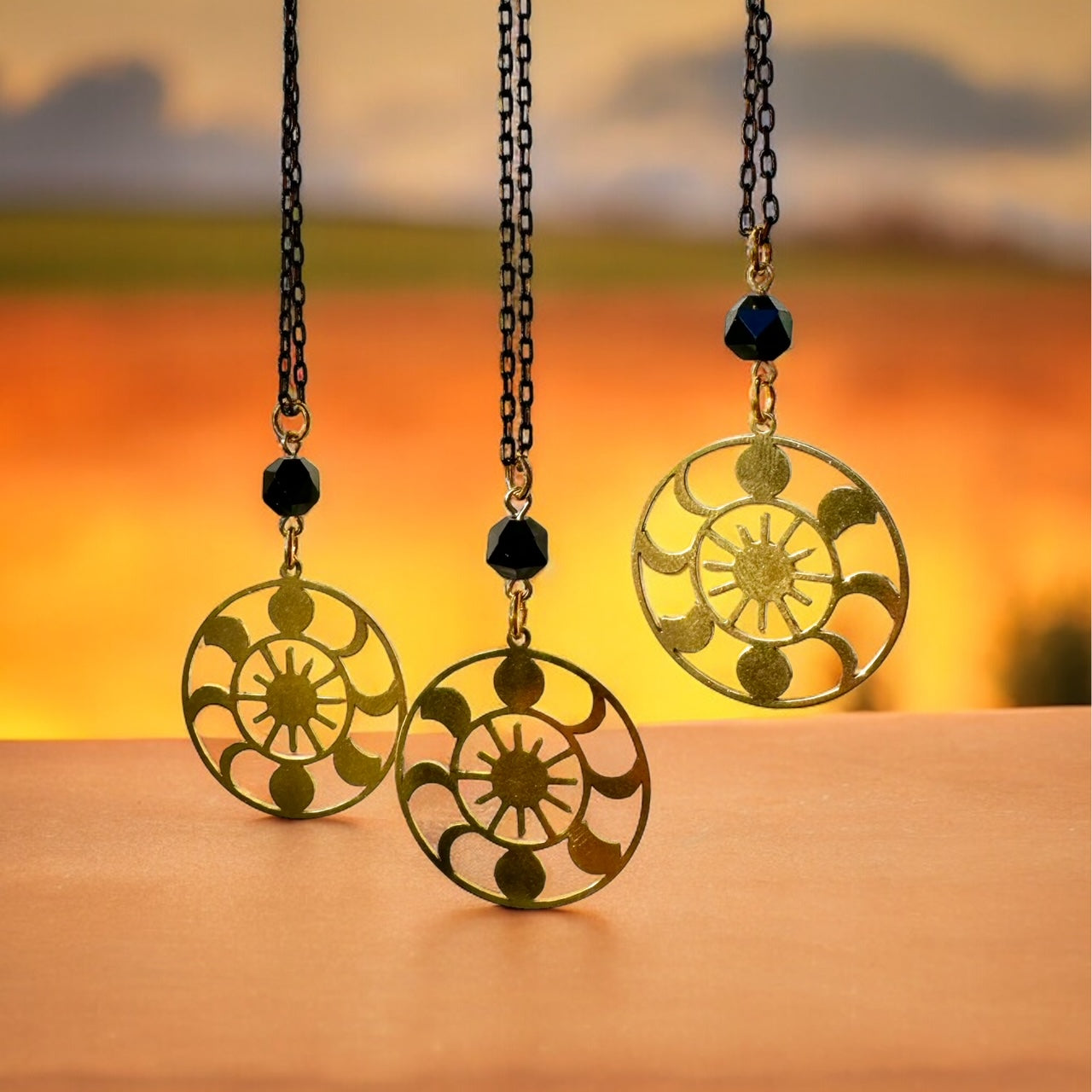 Solar Eclipse in the Round Necklace