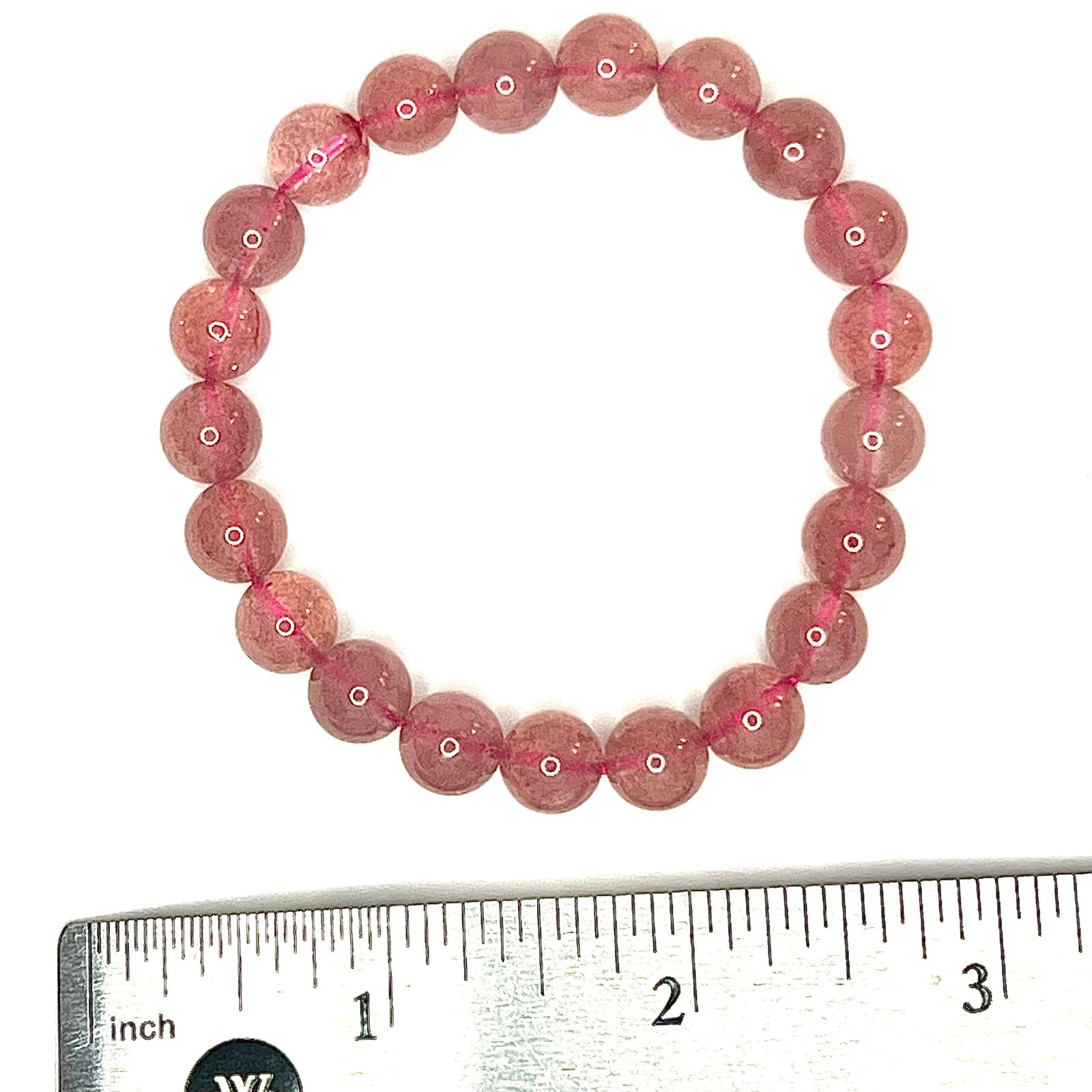 Strawberry Quartz Stretch Bracelet - 6mm Gemstones