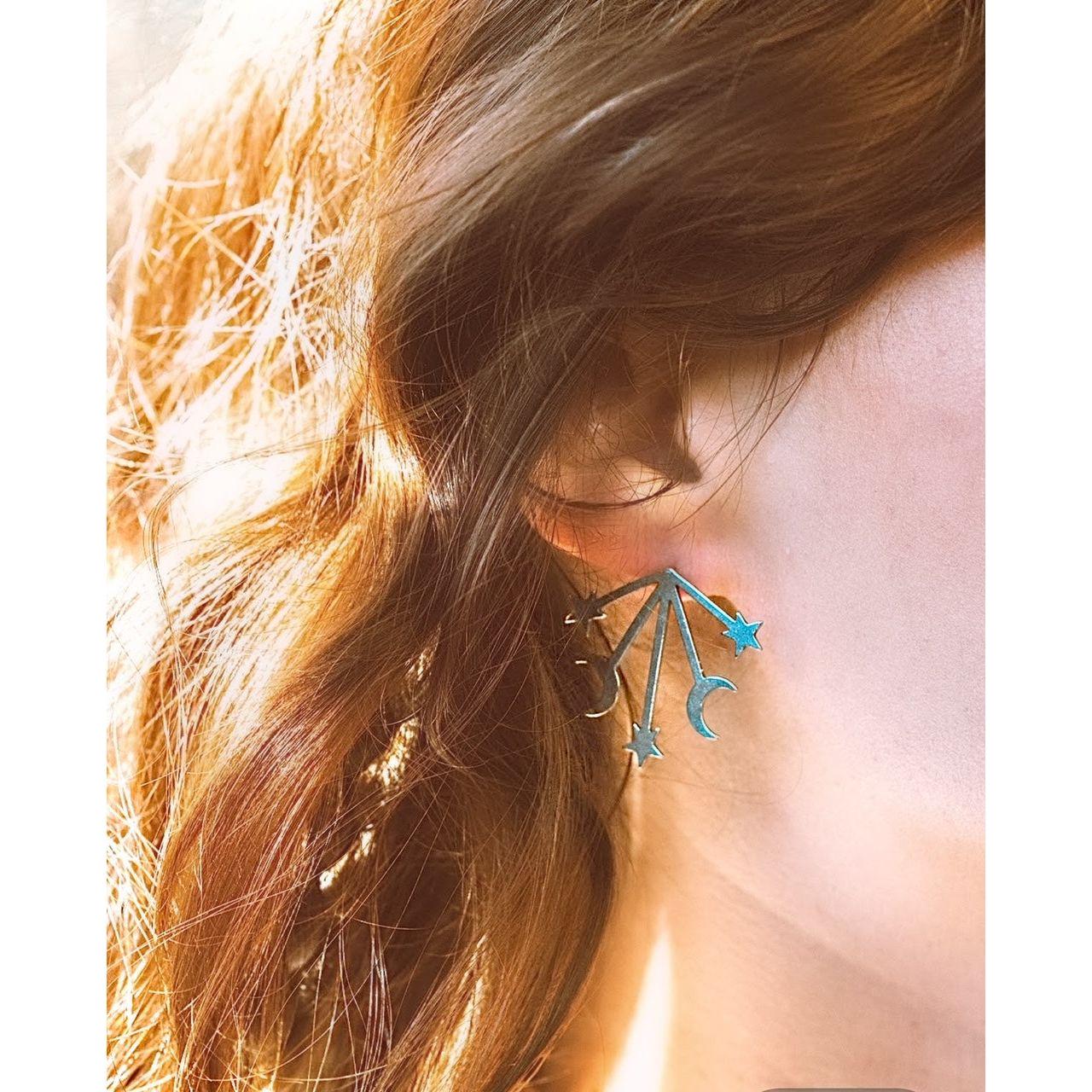 Radiate Silver Post Earrings