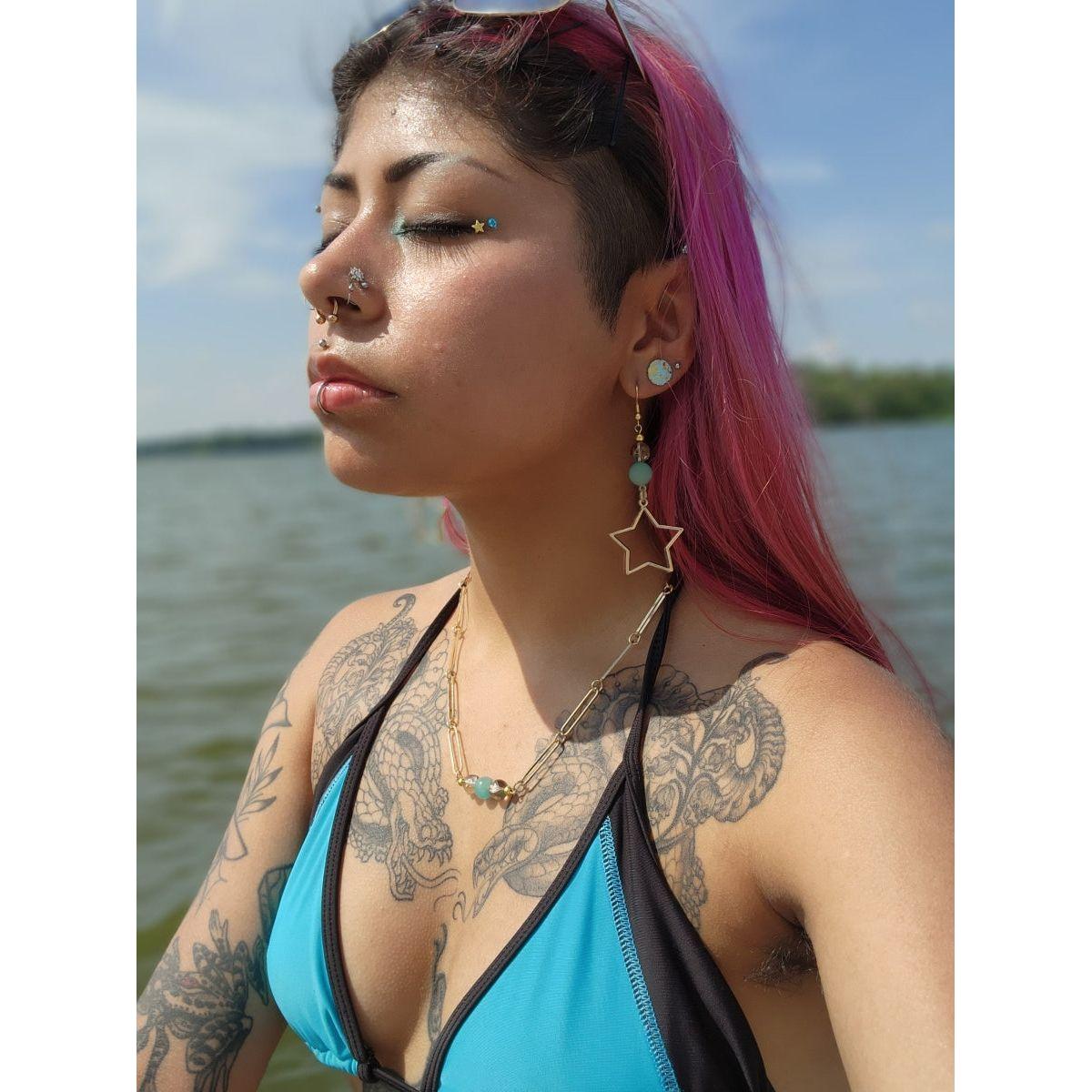 Sea and Sky Star Earrings