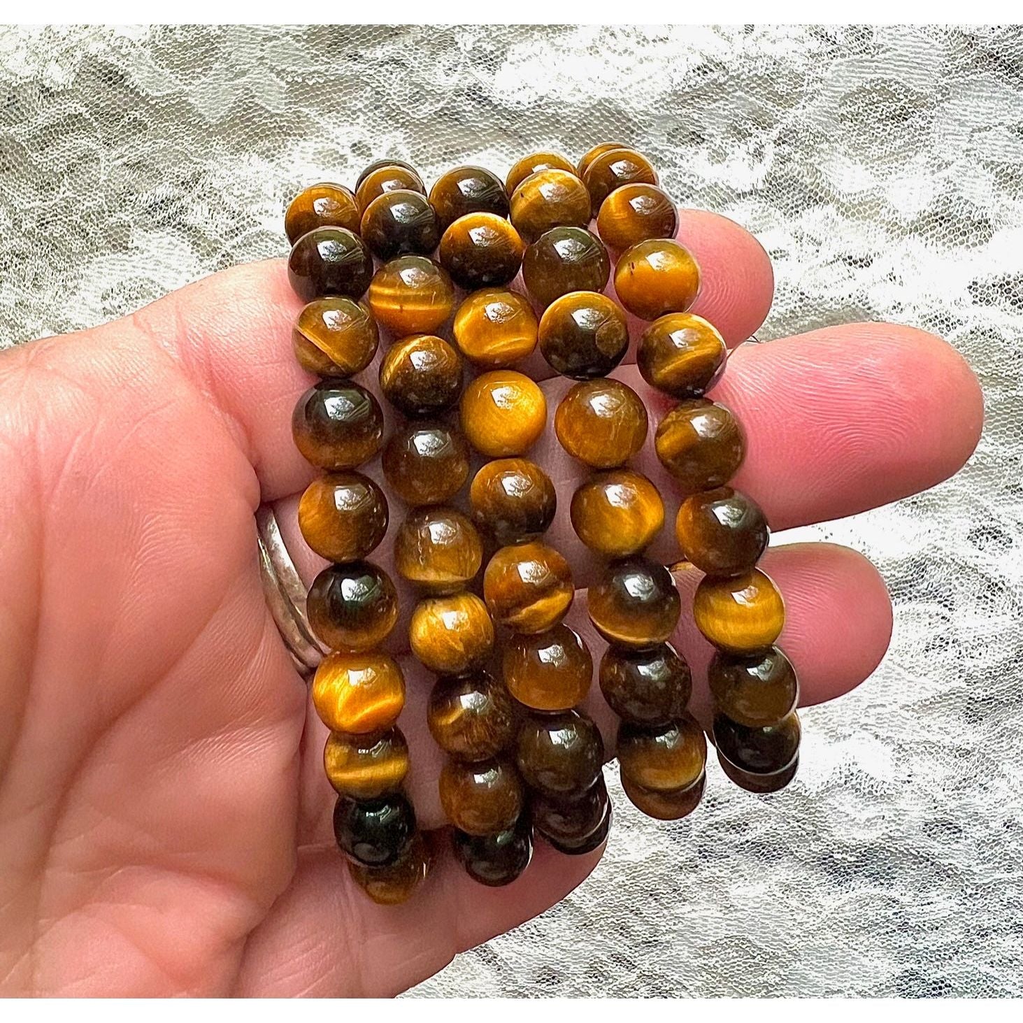 Gold Tiger Eye Gemstone Bracelet
