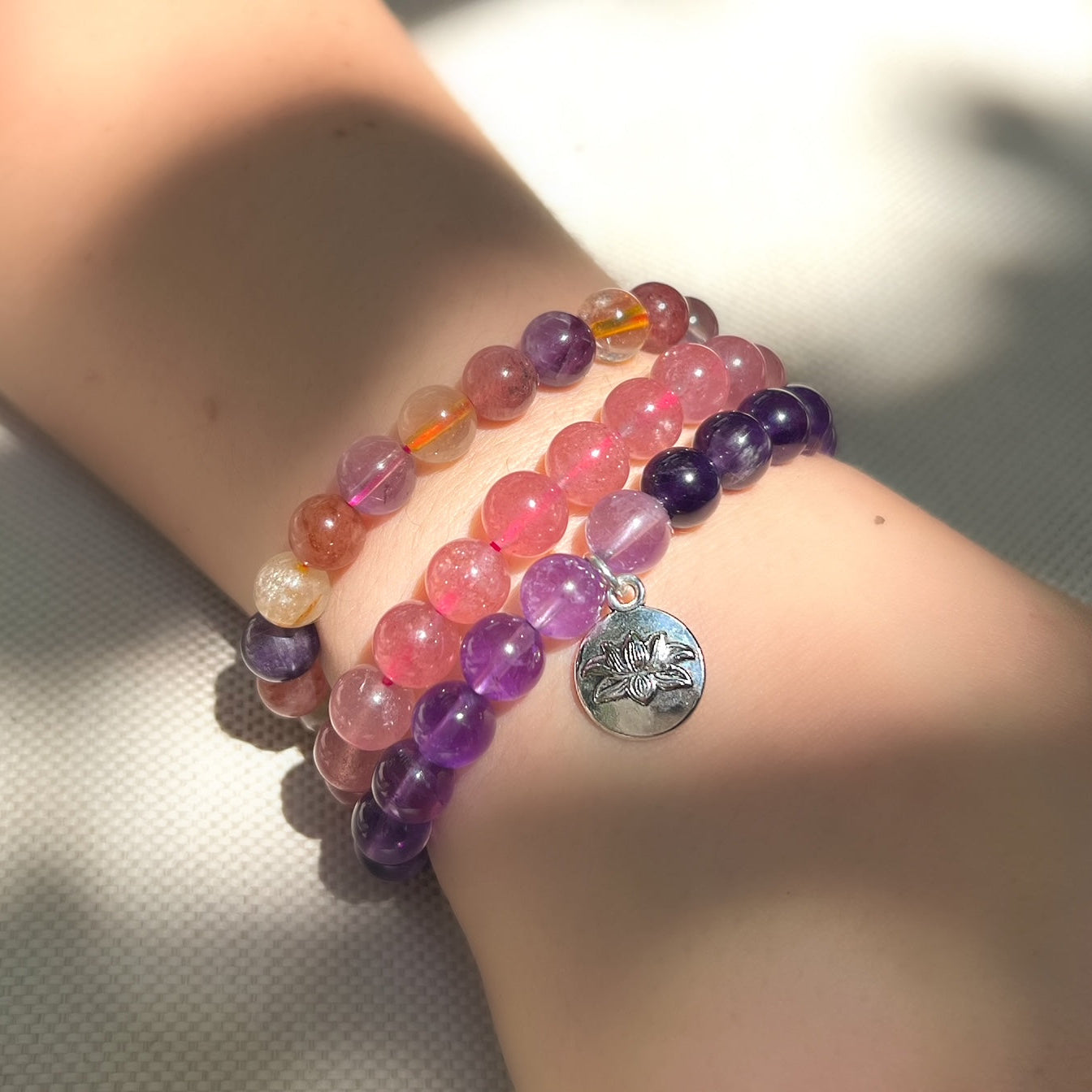 Women’s Intuition Set of 3 Gemstone Bracelets – Healing Crystal Jewelry by Kinley Jewelry