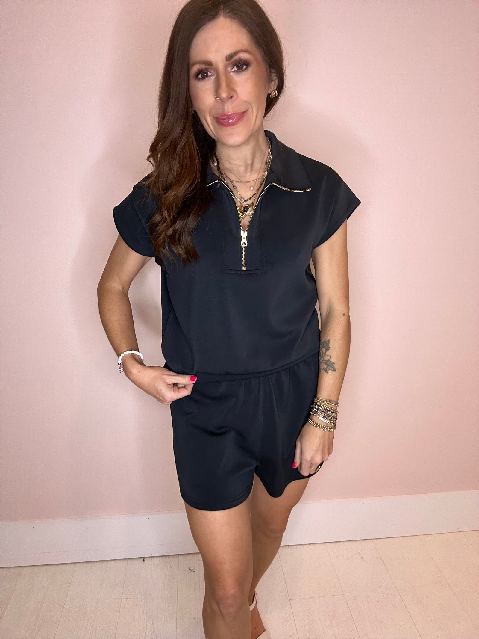 Eccentrics Boutique Two-Piece Set Laguna Half Zip Set