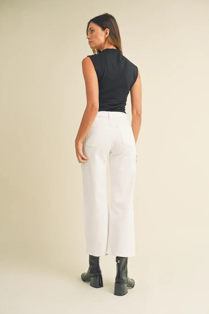 Eccentrics Boutique Denim The Slime Wide Leg- White