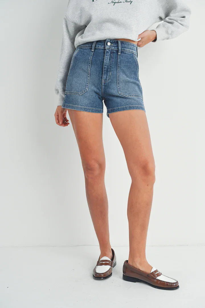 The Utility Denim Shorts