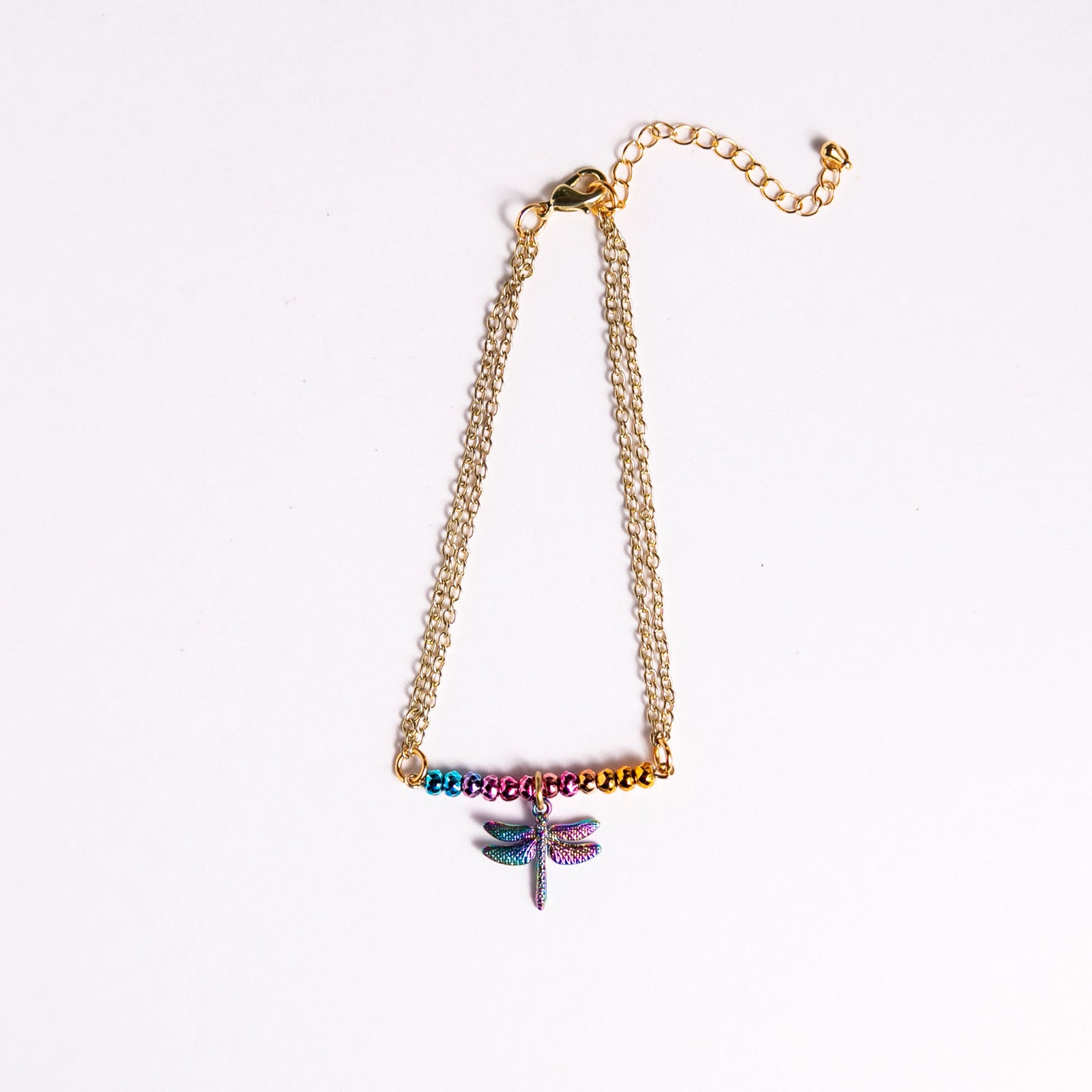 Colorful Dragonfly Anklet