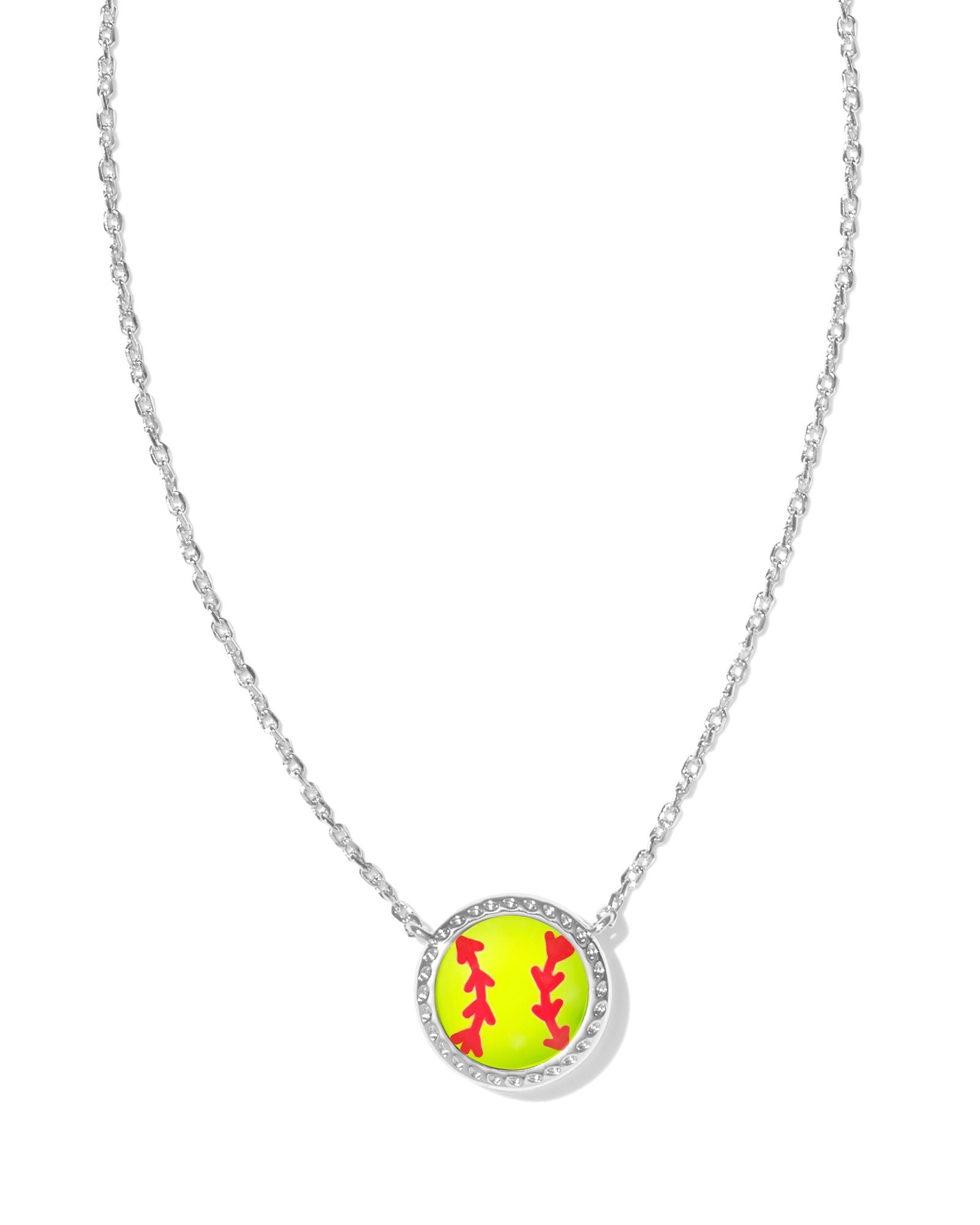 Kendra Scott Jewelry Kendra Scott Softball Short Pendant Necklace Silver