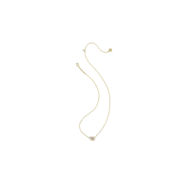 Kendra Scott Jewelry Kendra Scott Tatum April Short Pendant Necklace -Gold White CZ Mix