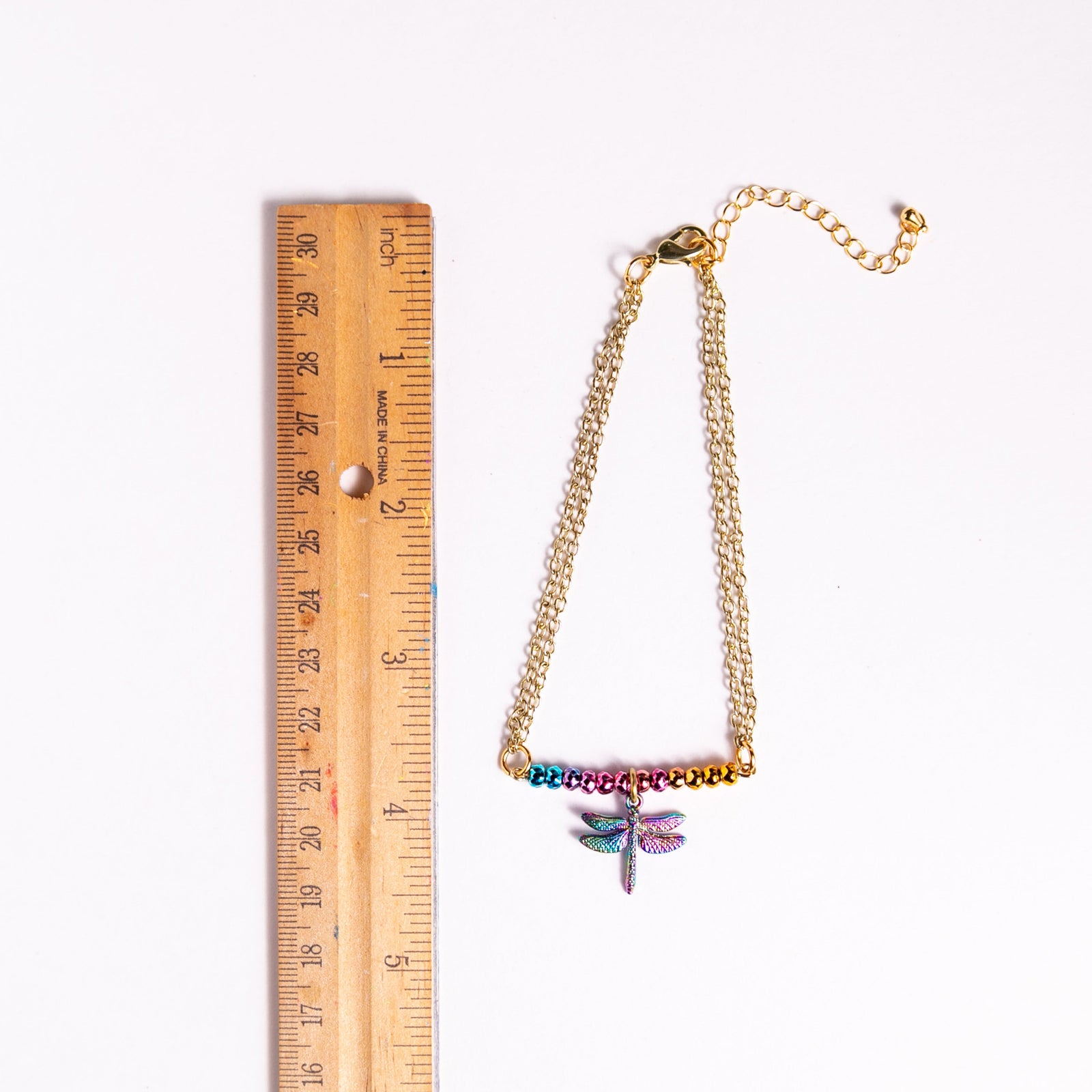 Colorful Dragonfly Anklet