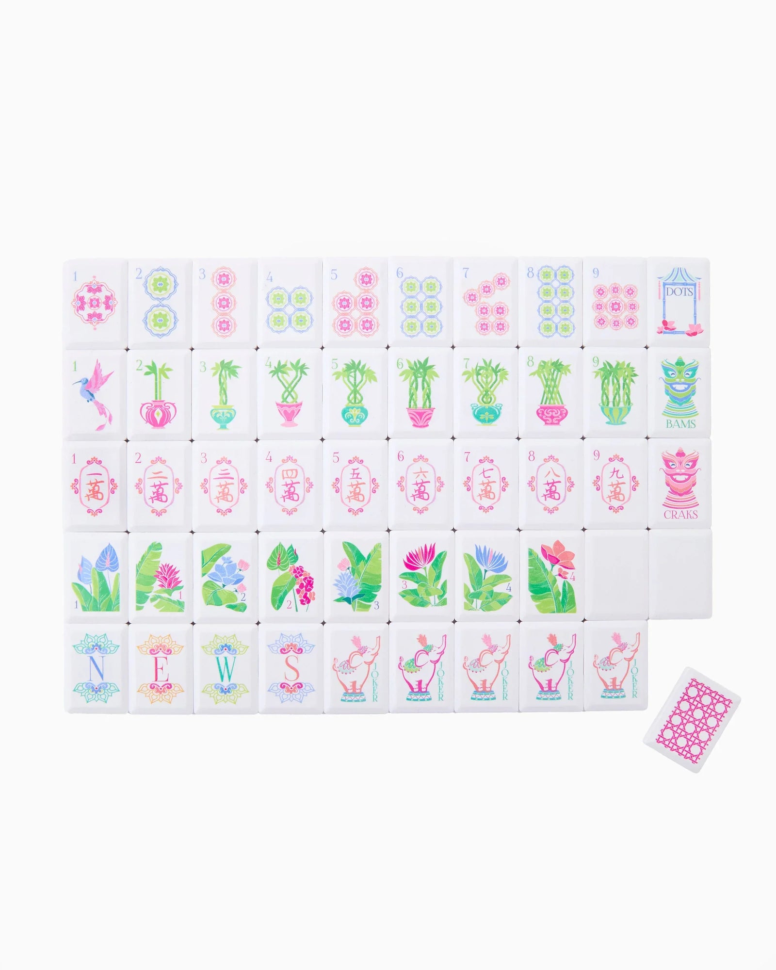 Oh My Mahjong Gifts Oh My Mahjong - Poppy Debutante Tile Travel Set Poppy Travel