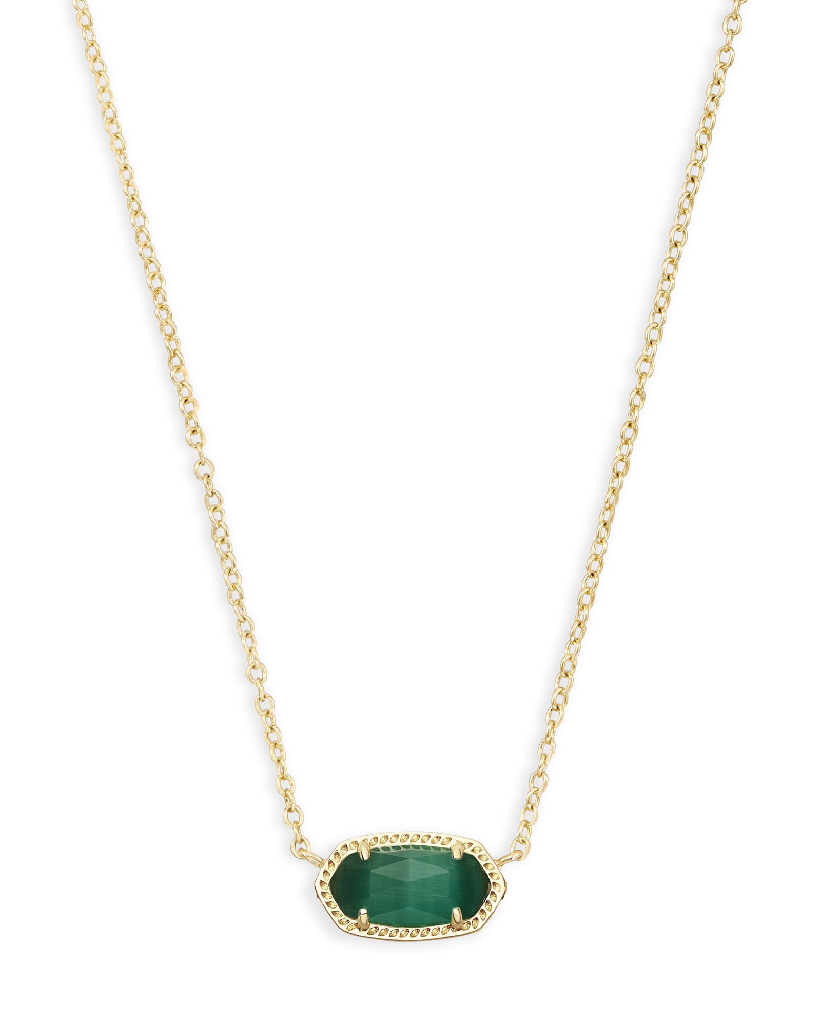 Kendra Scott Elisa Necklace-- Gold Emerald Cat's Eye