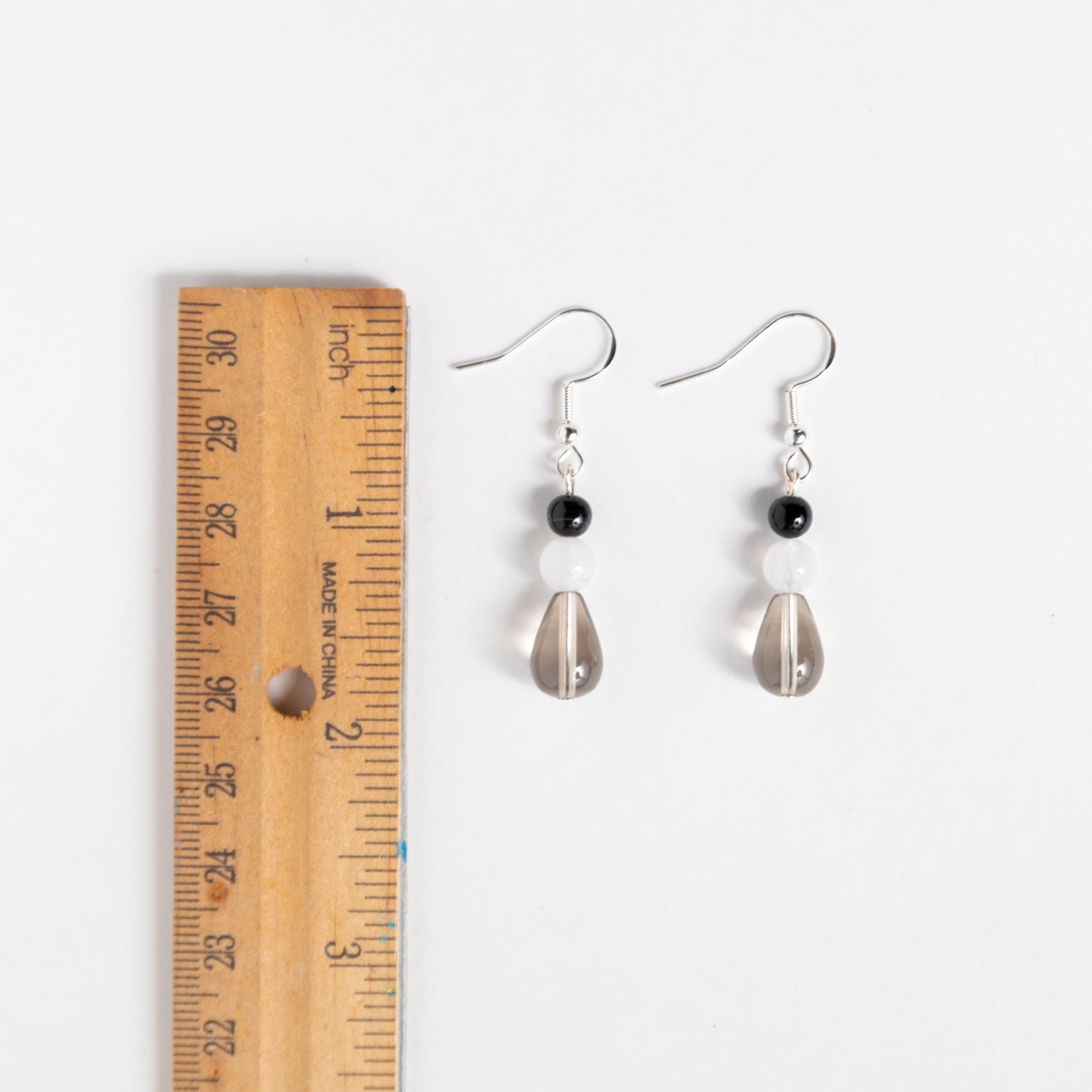 Shades of Gray Gemstone Earrings