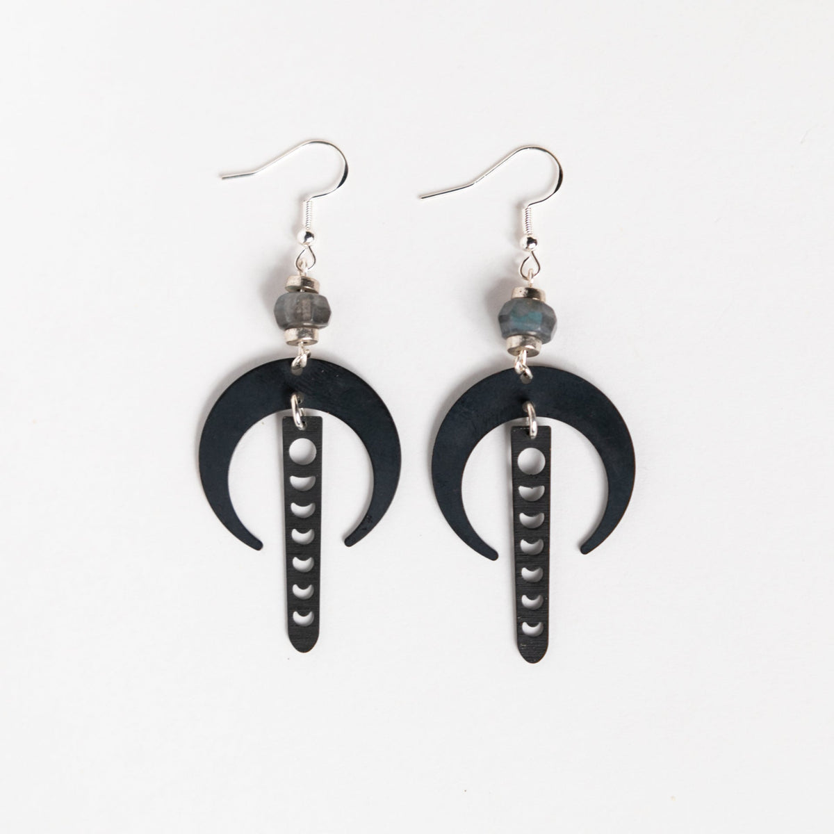 Black Lunar Eclipse Earrings