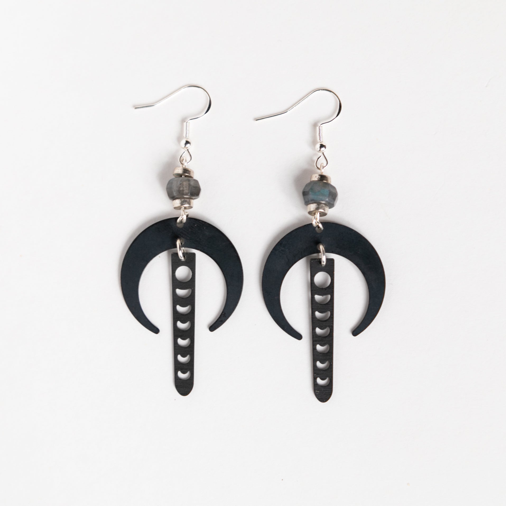 Black Lunar Eclipse Earrings