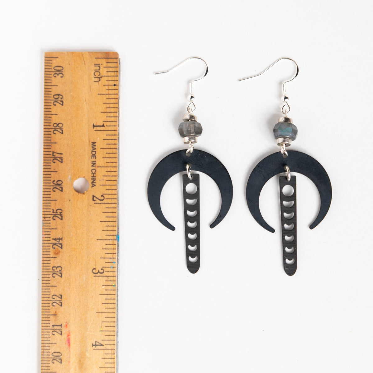 Black Lunar Eclipse Earrings